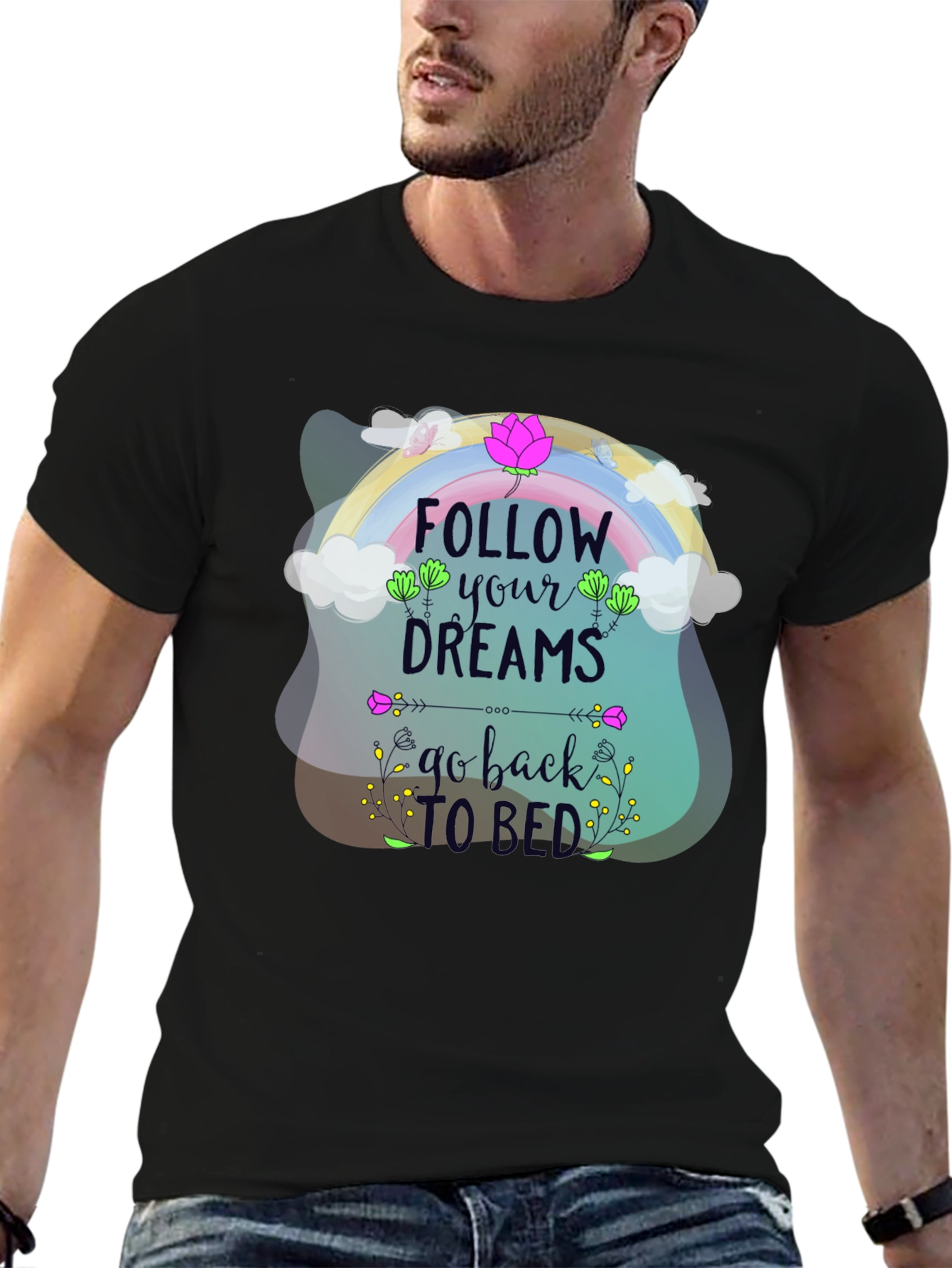 Black Follow Your Dreams T-Shirt view 6