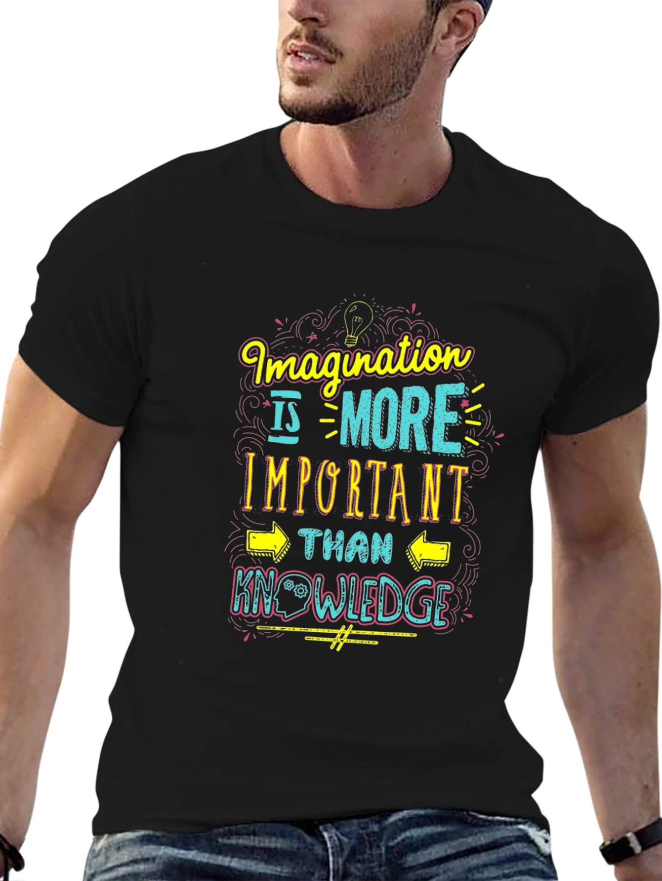 Black Imagination is More Important Than Knowledge Tee view 6