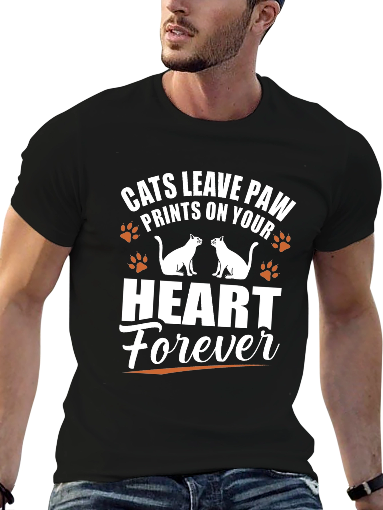 Black Cats Leave Paw Prints T-Shirt view 6