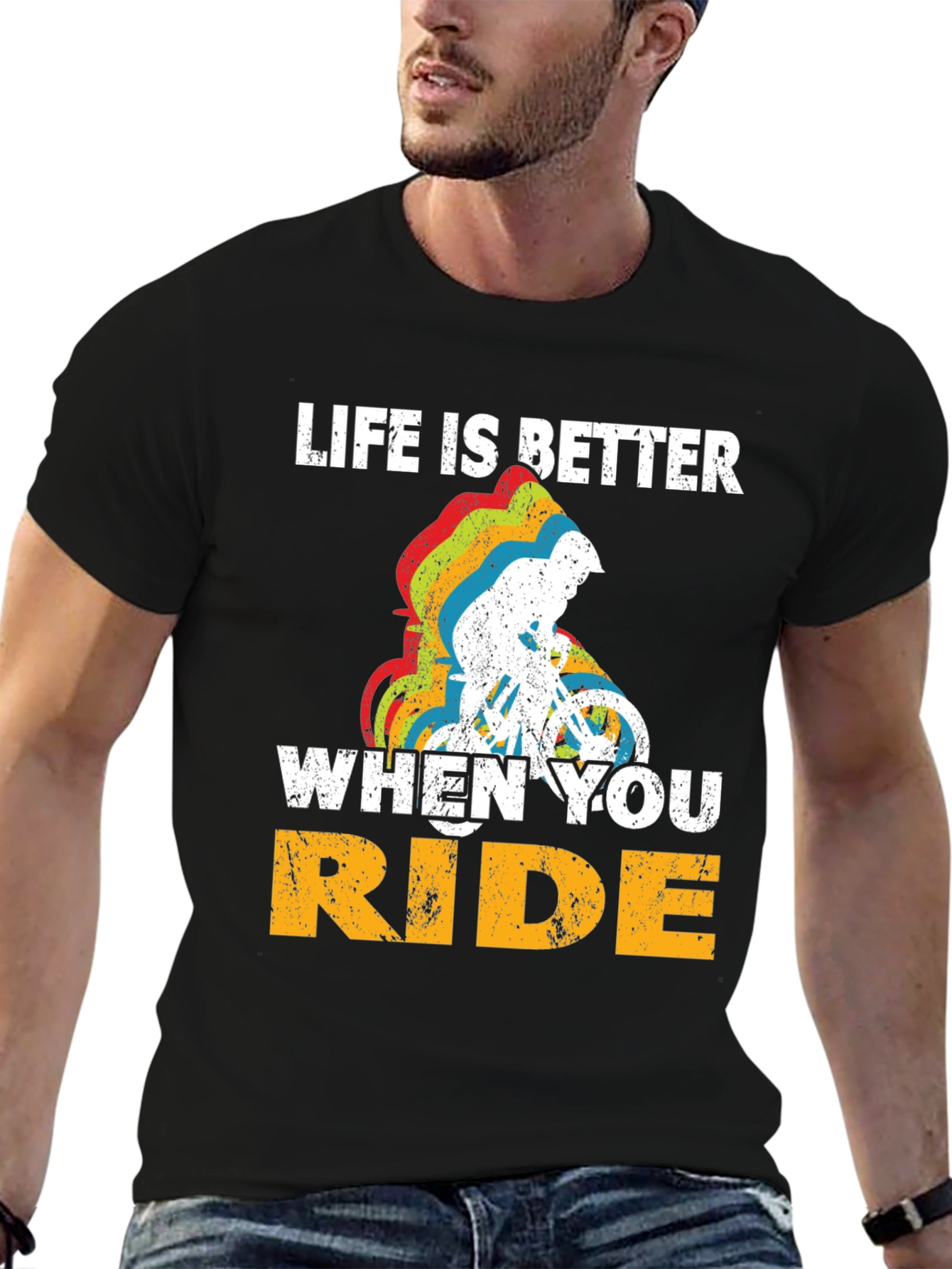 Black Life Is Better When You Ride T-Shirt view 6