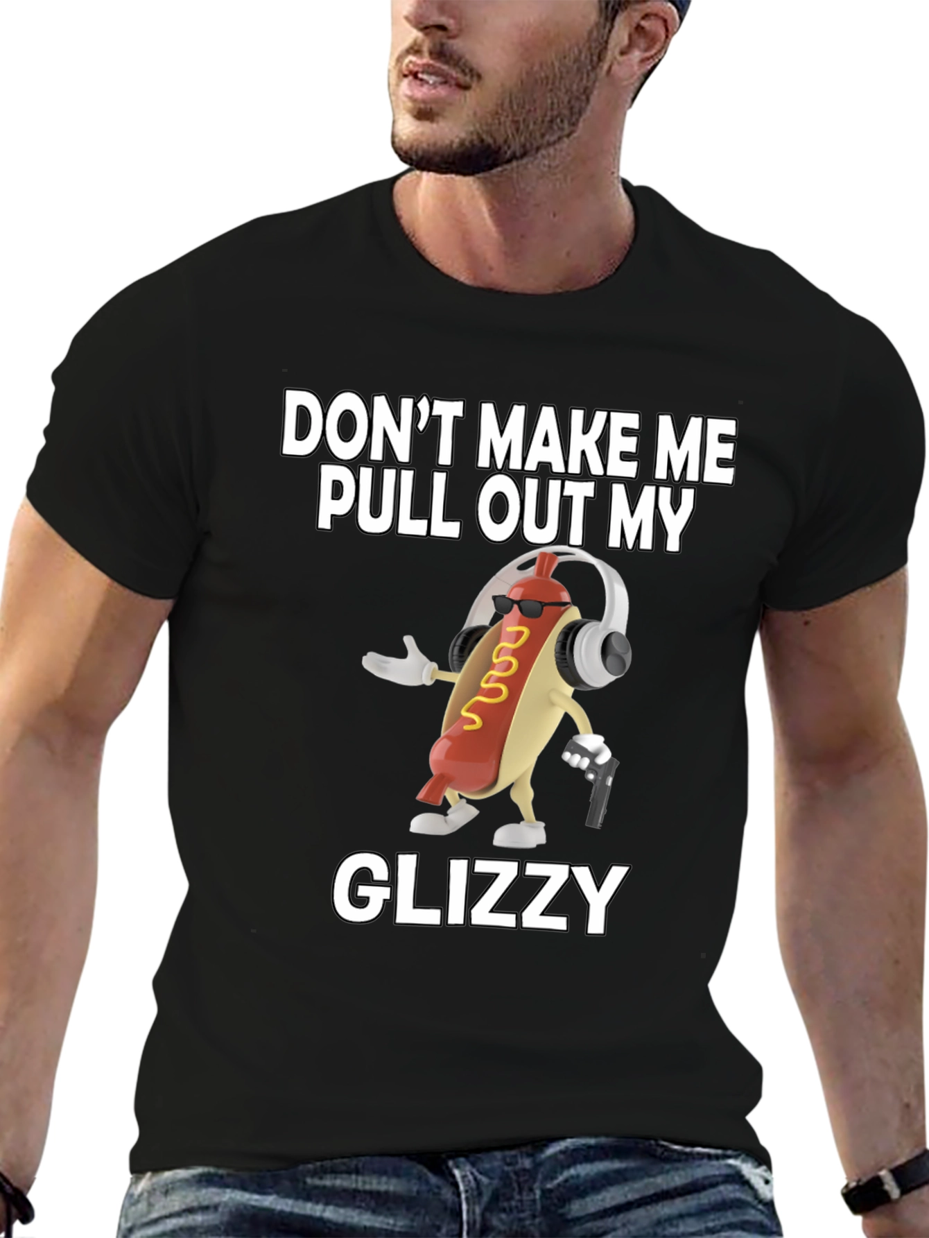 Black Don't Make Me Pull Out My Glizzy T-Shirt view 6
