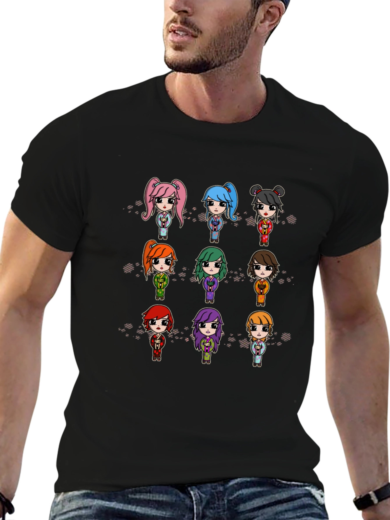 Black Anime Girl T-Shirt: Unique Design, Comfortable Fit view 6