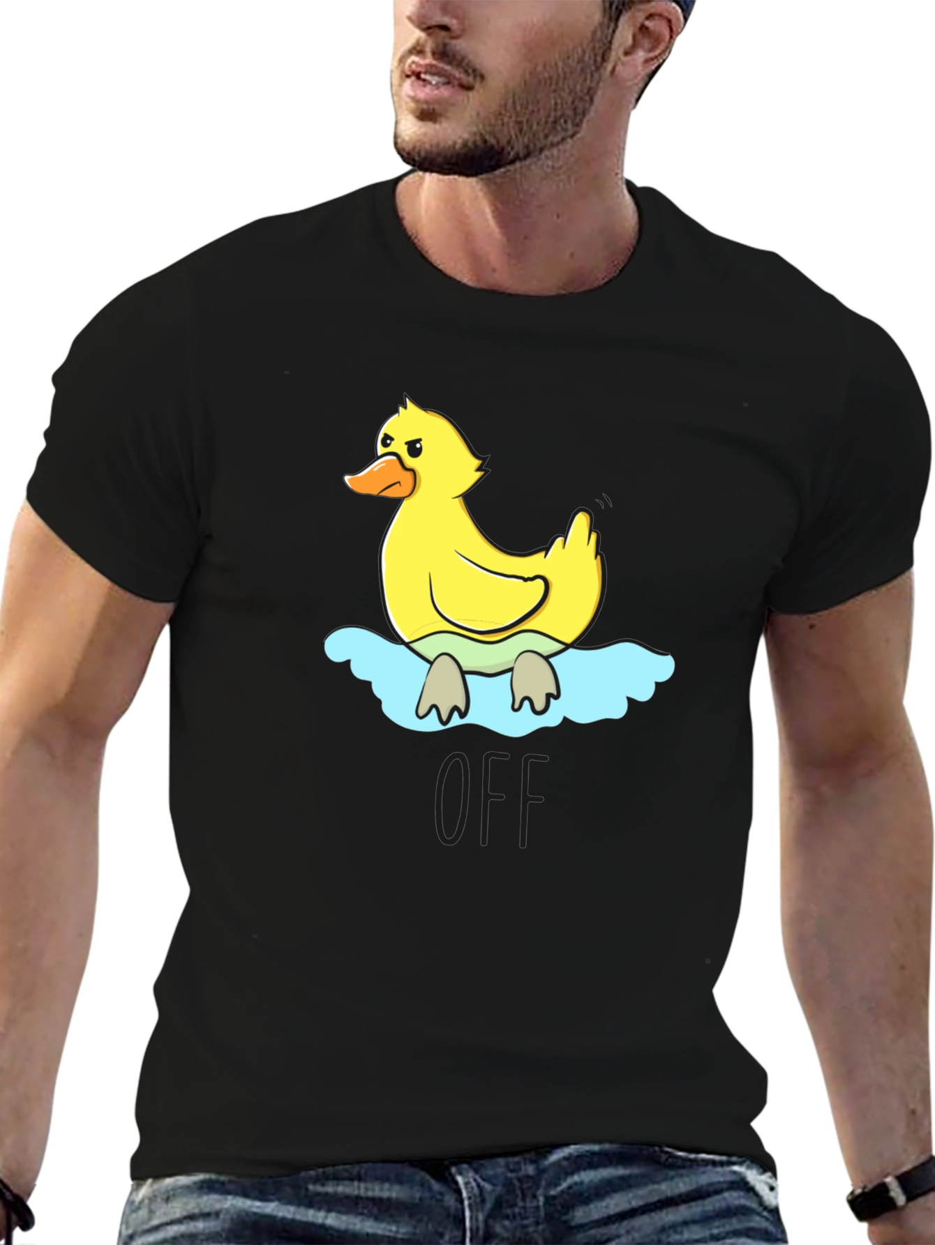 Black Duck Graphic Black T-Shirt view 6