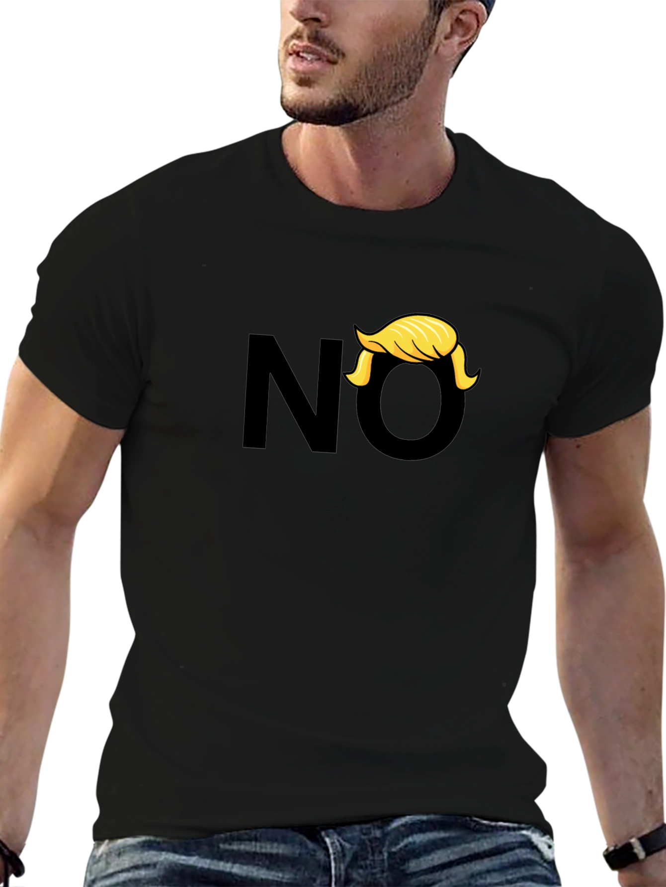 Black No Trump Graphic Tee - Anti-Trump Humor T-Shirt view 6