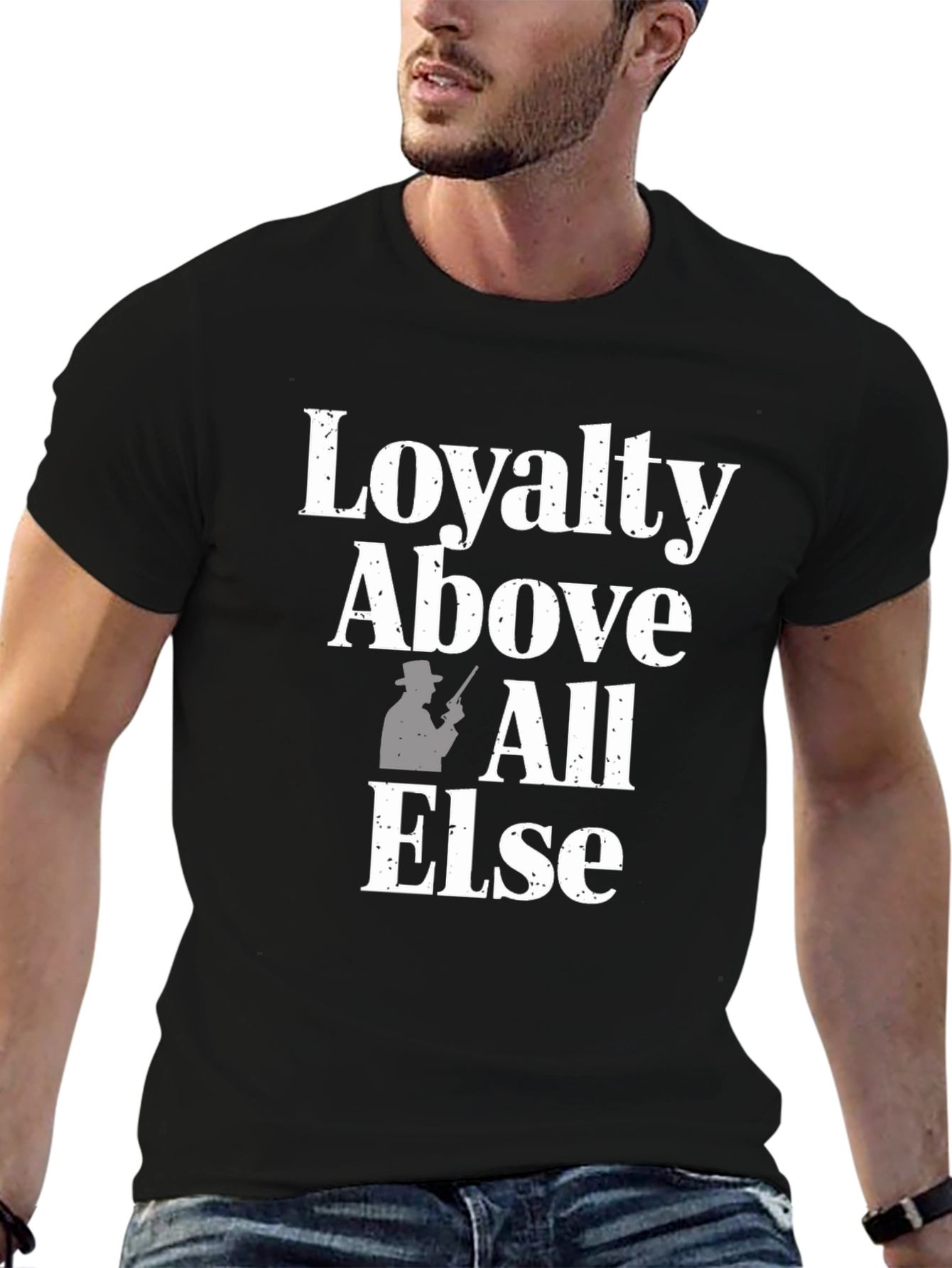 Black Loyalty Above All Else Graphic T-Shirt view 6