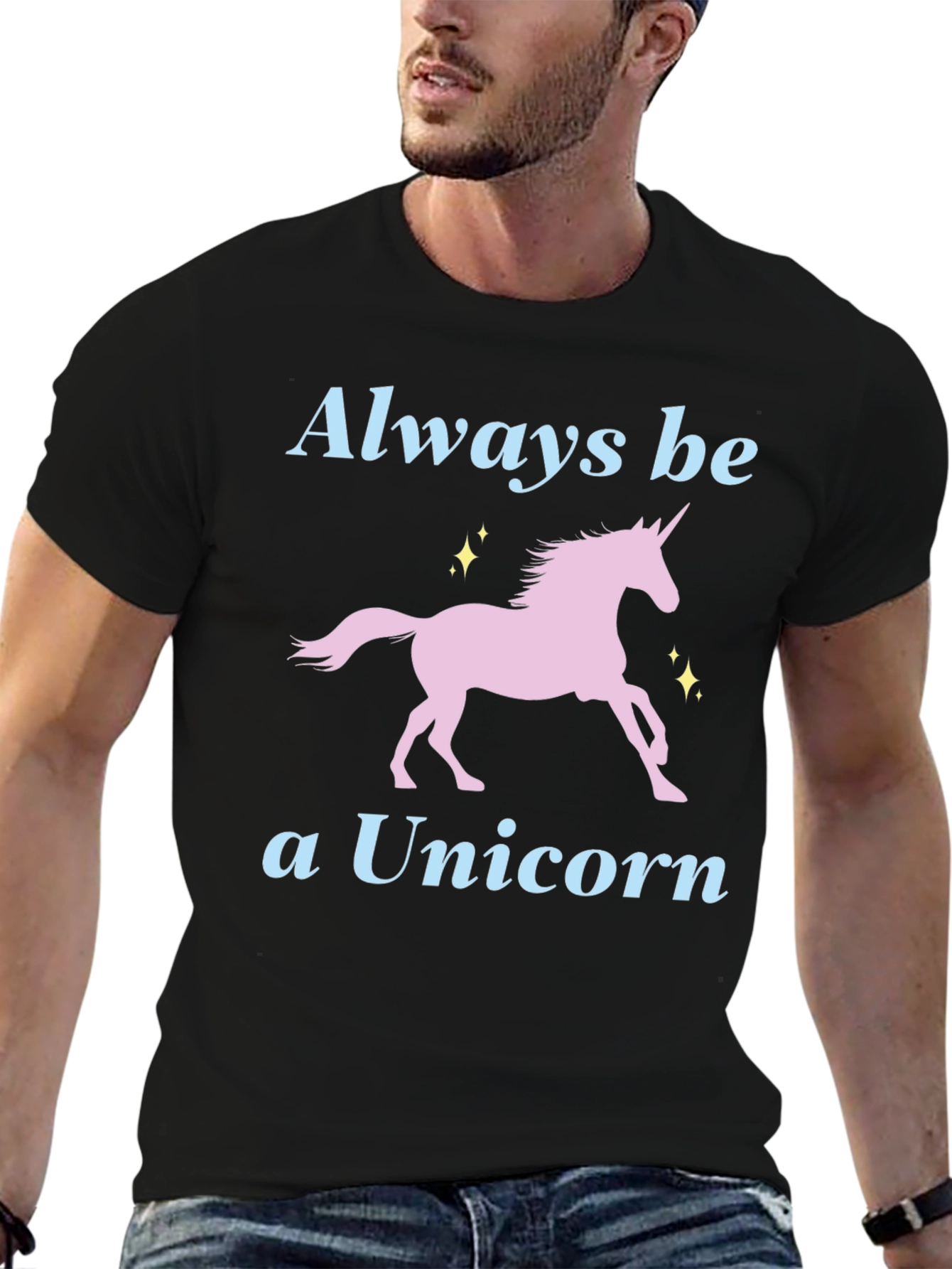Black Always Be A Unicorn T-Shirt view 6