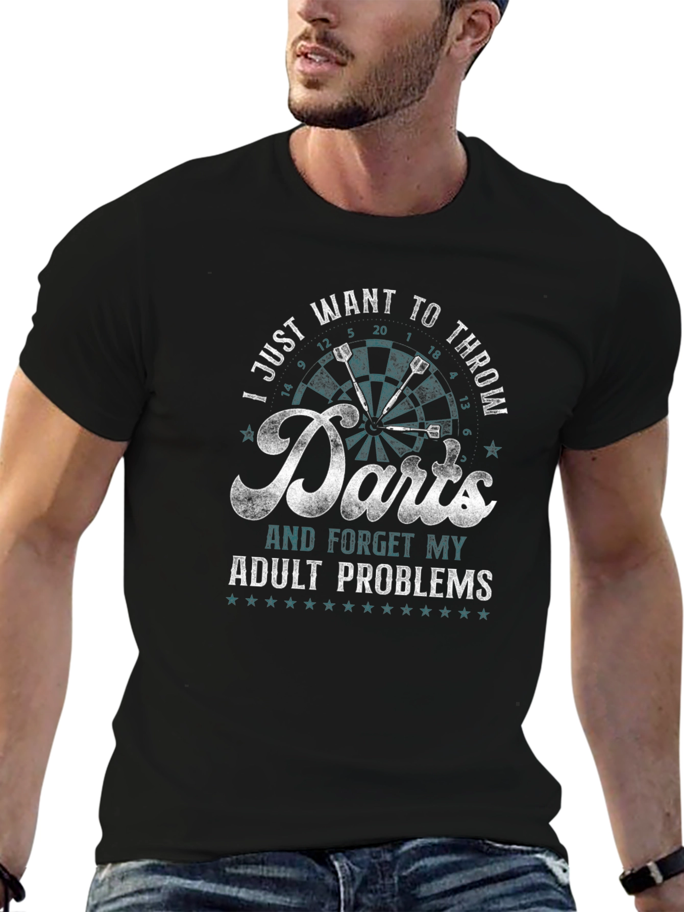 Darts Adult Problems Graphic Tee - 6