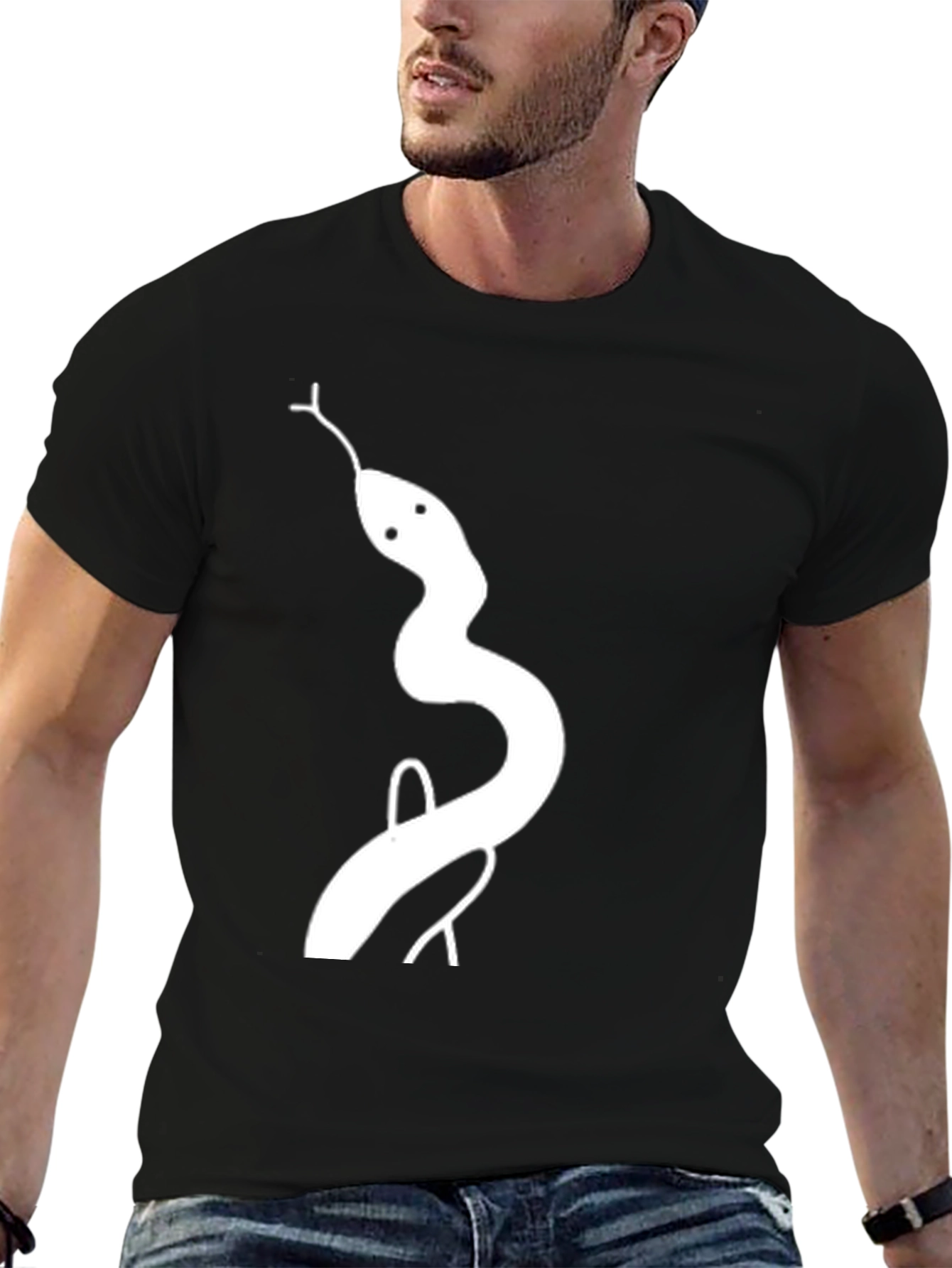 Black Snake Graphic Tee - Men's Black T-Shirt view 6