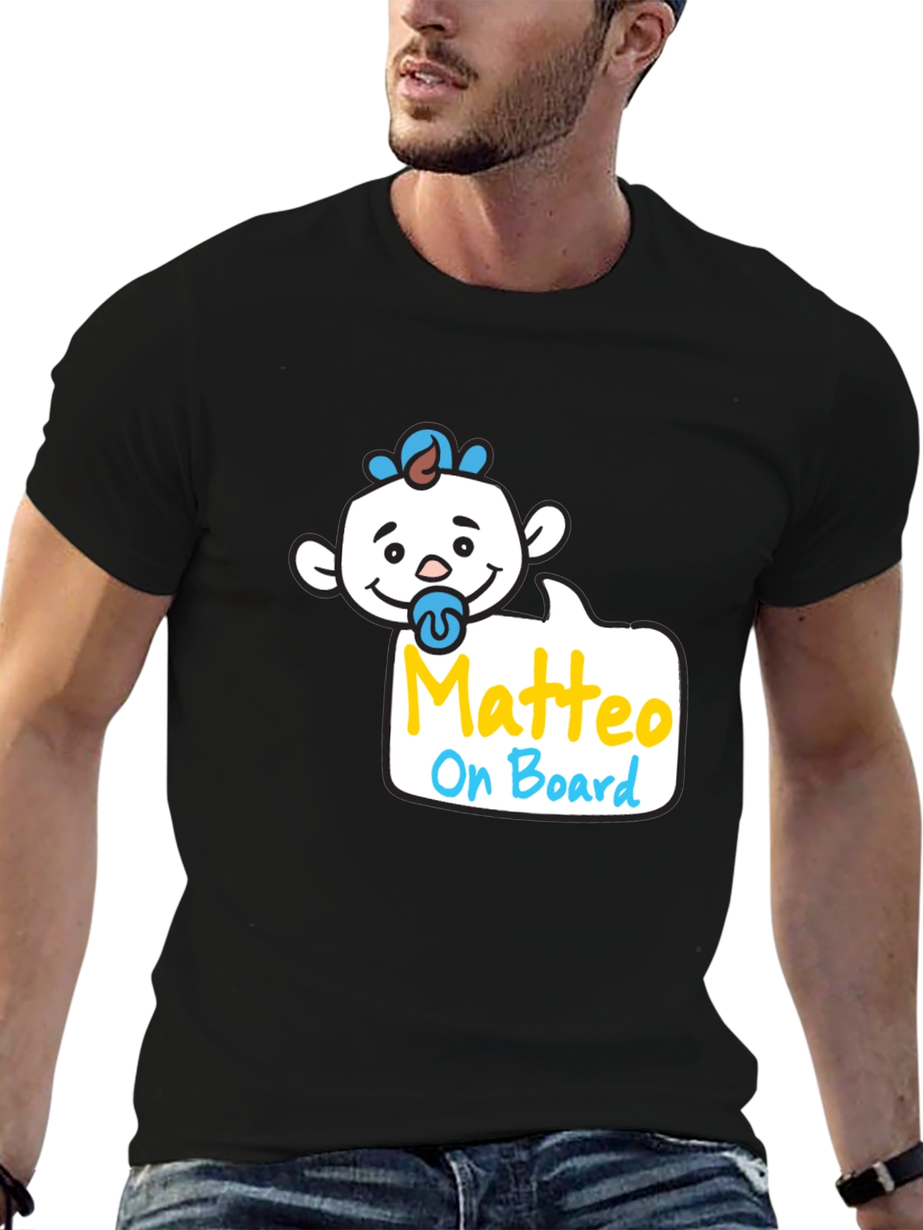 Matteo On Board Baby Graphic Tee - Black - 6