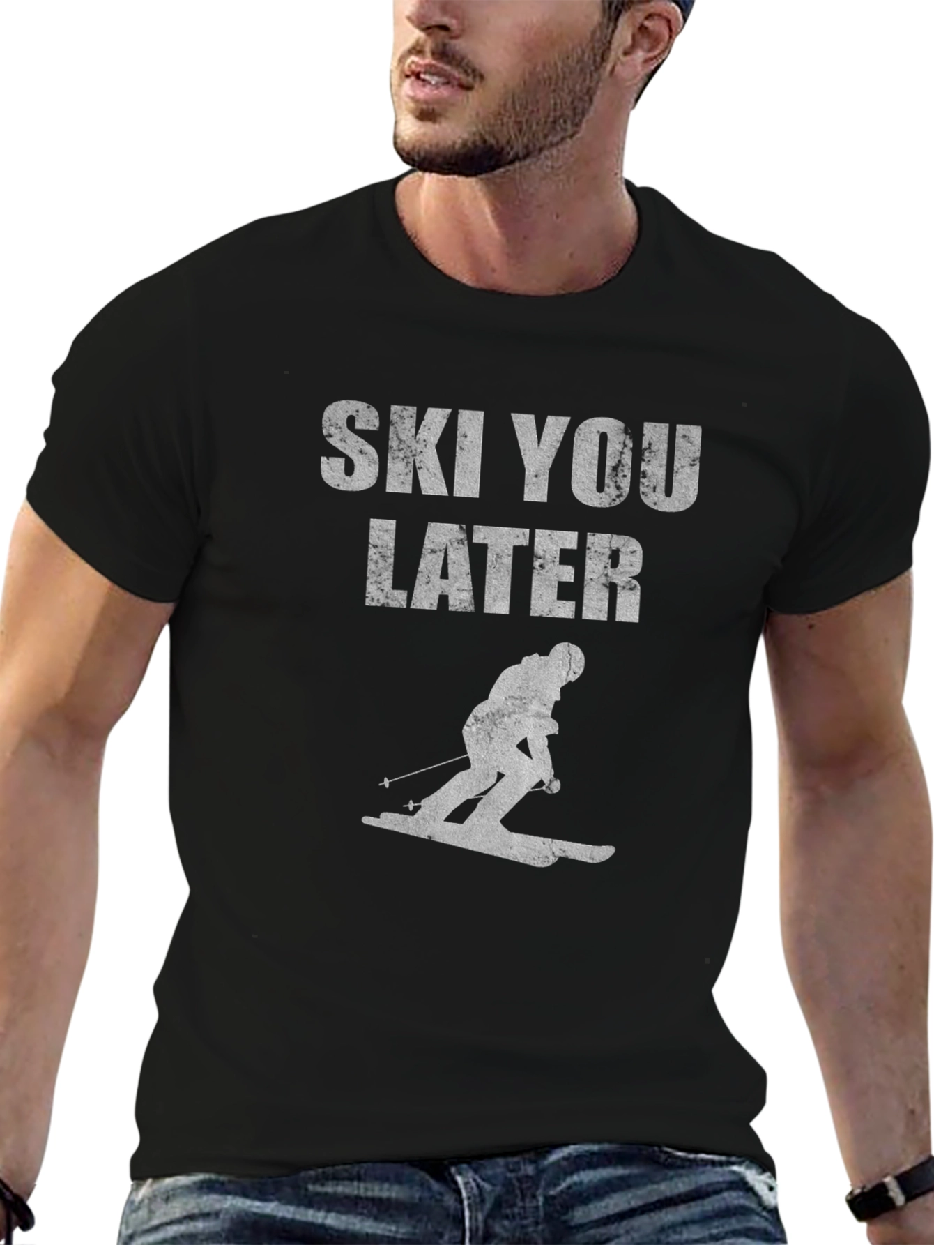 Black Ski You Later Graphic T-Shirt view 6