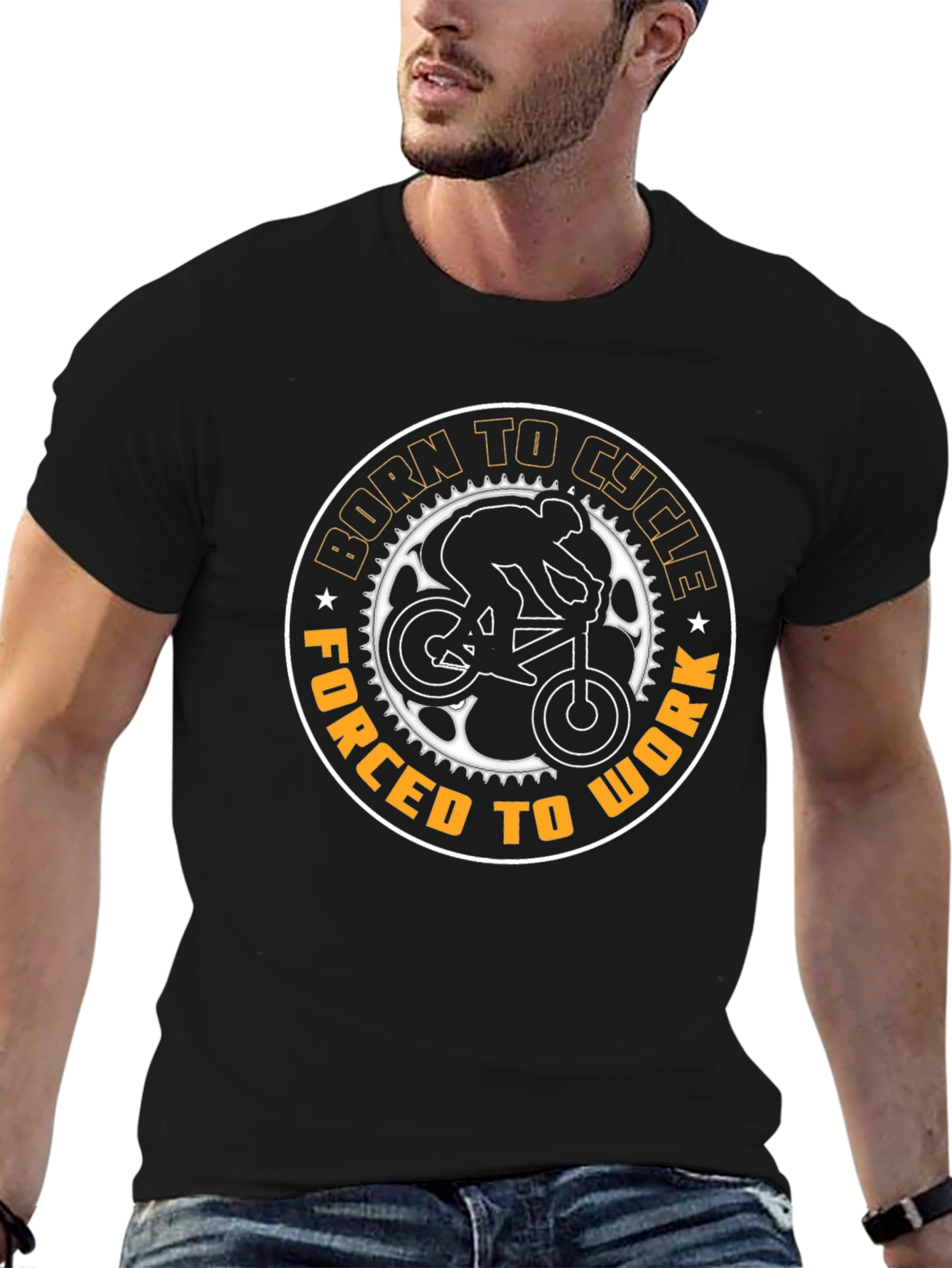 Black Born To Cycle T-Shirt view 6
