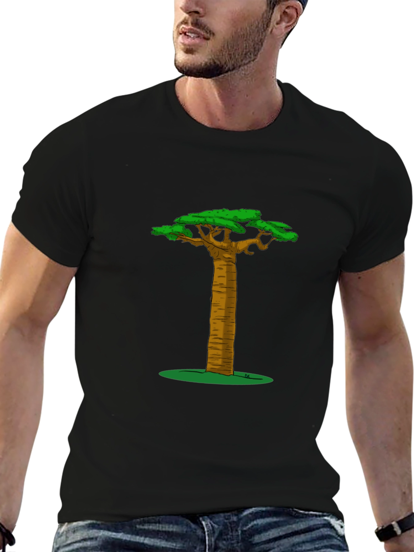 Black Baobab Tree Graphic Tee - Unique Style view 6