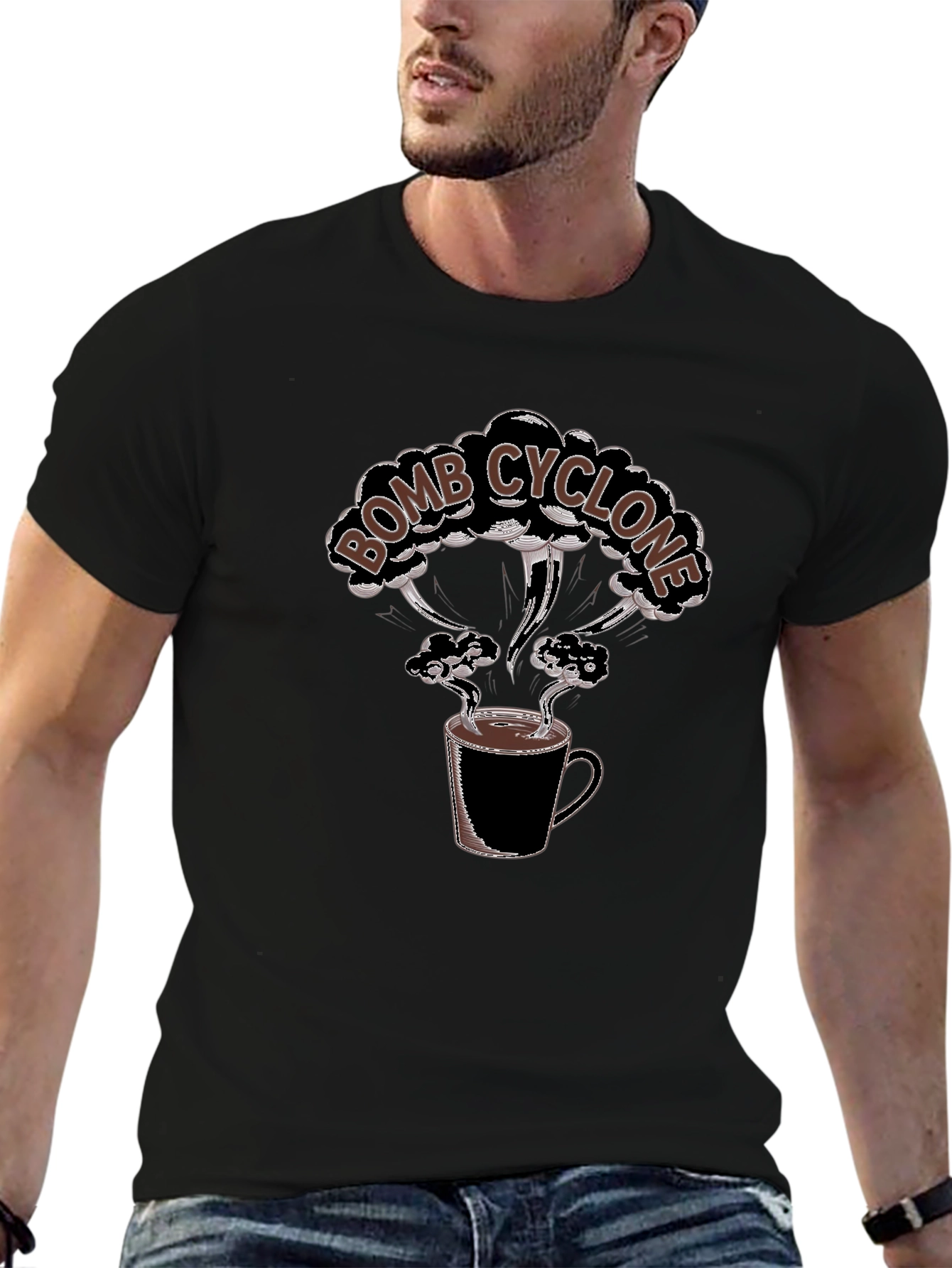 Black Bomb Cyclone Coffee T-Shirt view 6