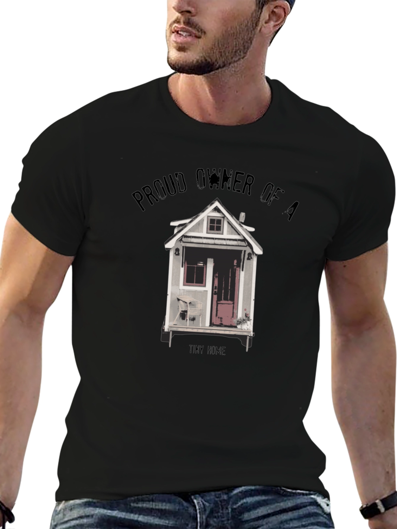 Black Proud Tiny Home Owner Graphic Tee - Black view 6