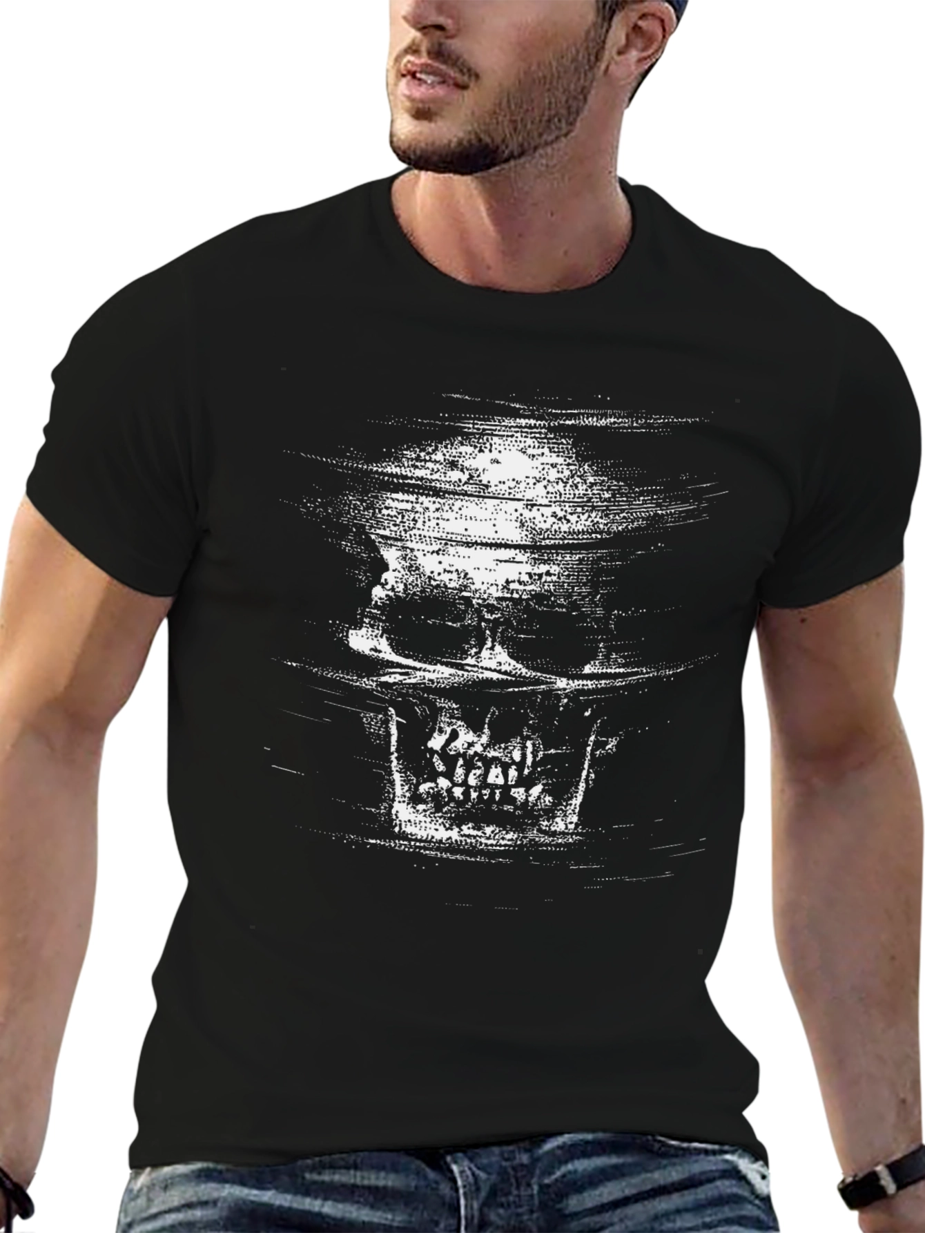 Skull Graphic Black T-Shirt - Edgy Style - 6