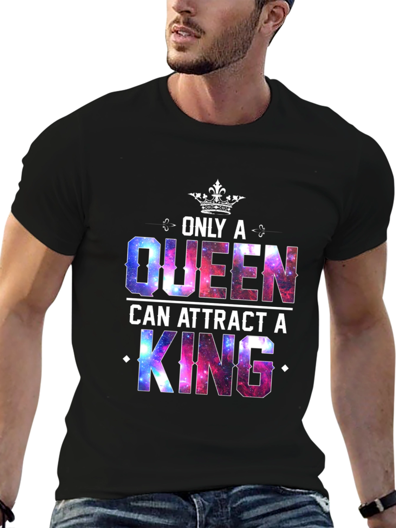 Black Queen & King Graphic T-Shirt view 6