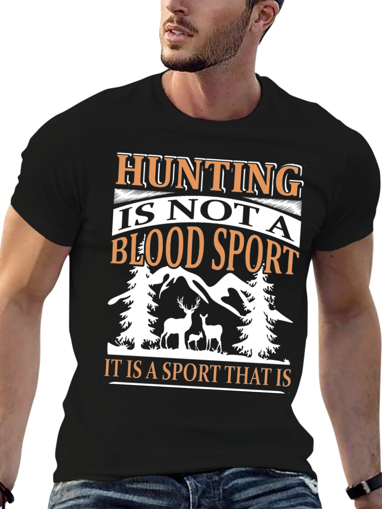 Black Hunting Is Not A Blood Sport Graphic Tee view 6
