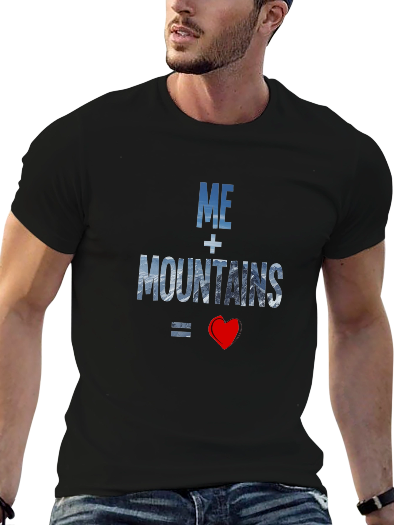 Black Me + Mountains = Love Graphic Tee view 6