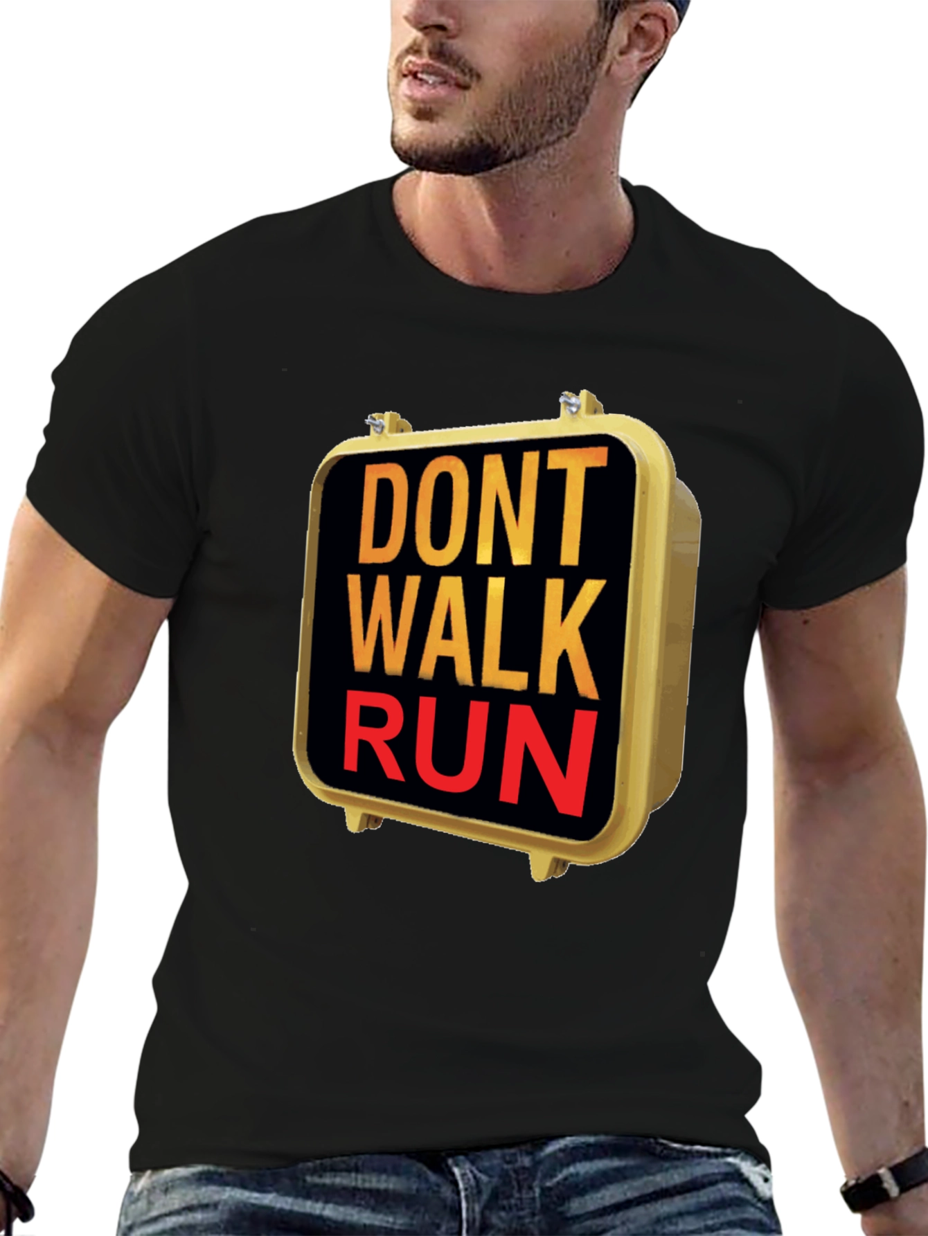 Black Don't Walk Run Graphic Tee view 6