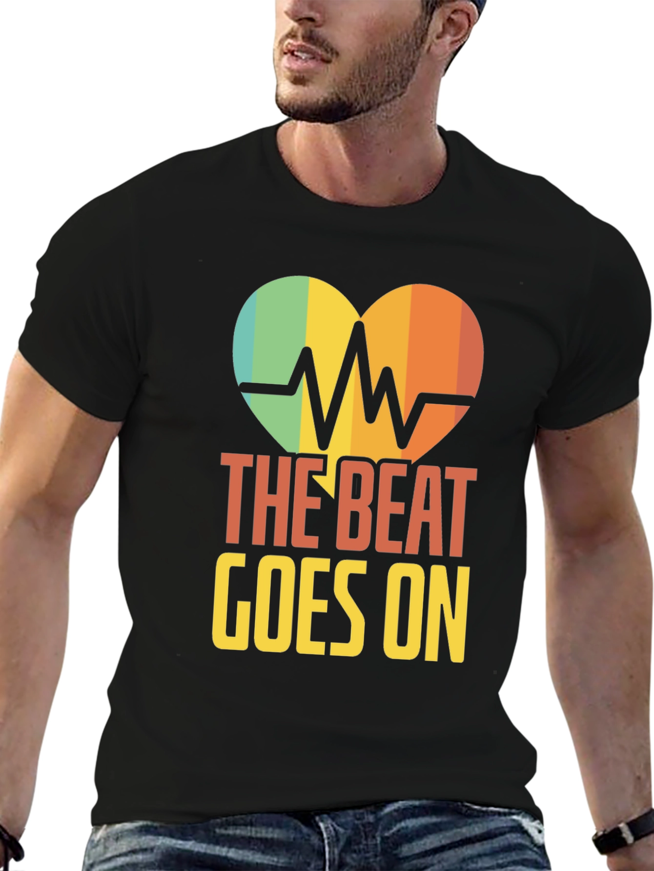 Black The Beat Goes On Graphic Tee view 6
