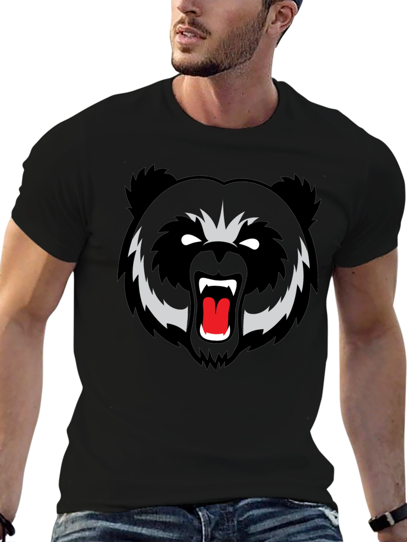 Black Black Bear Graphic Tee - Fierce Style view 6