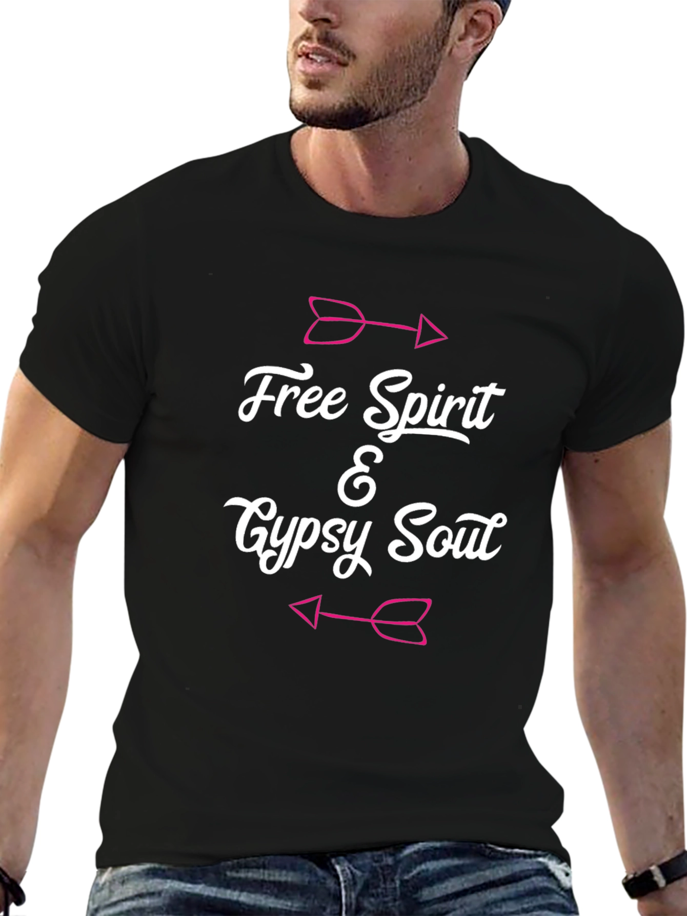 Black Free Spirit Gypsy Soul Graphic Tee view 6