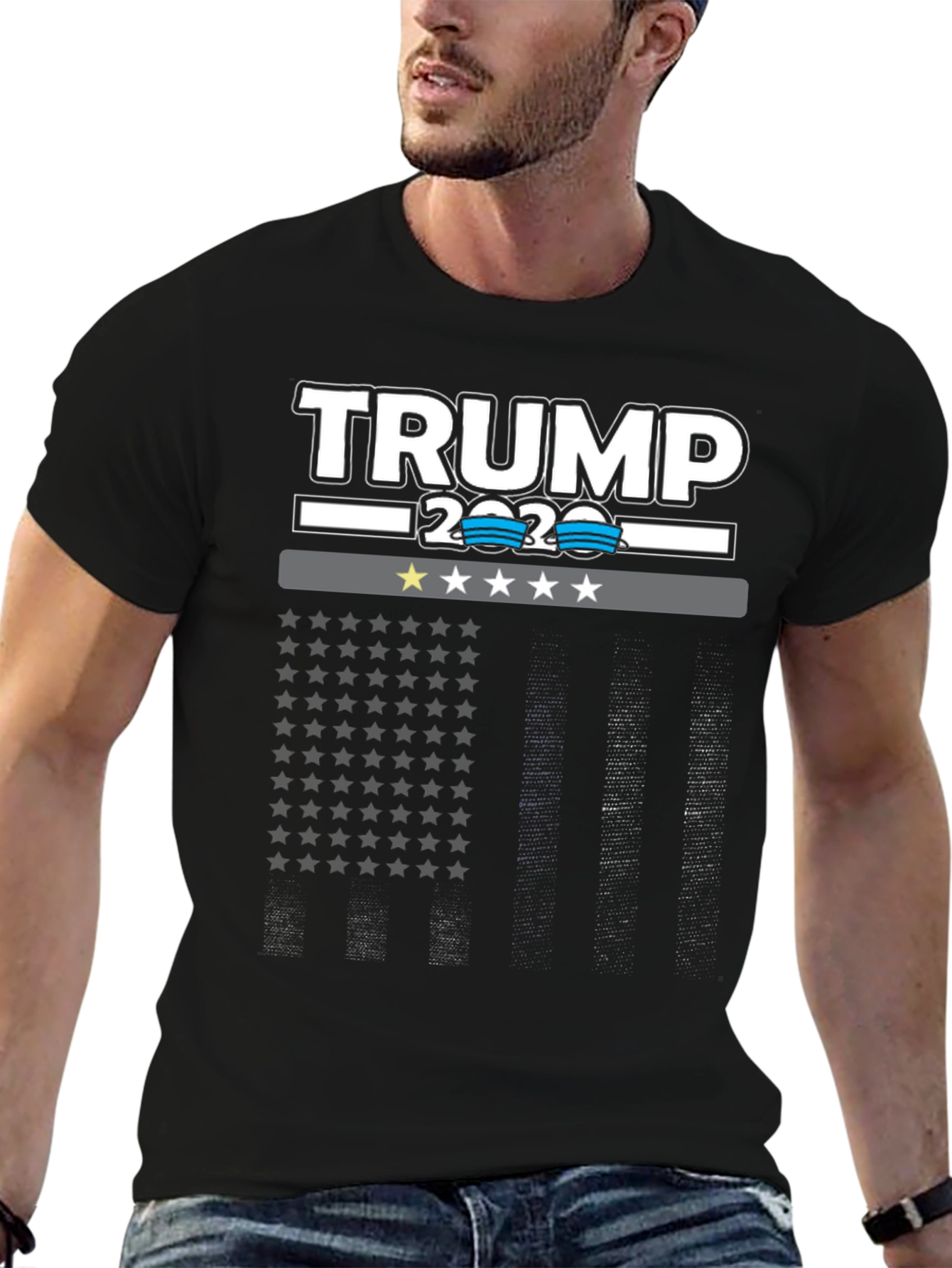 Black Trump 2020 Graphic Print Tee view 6