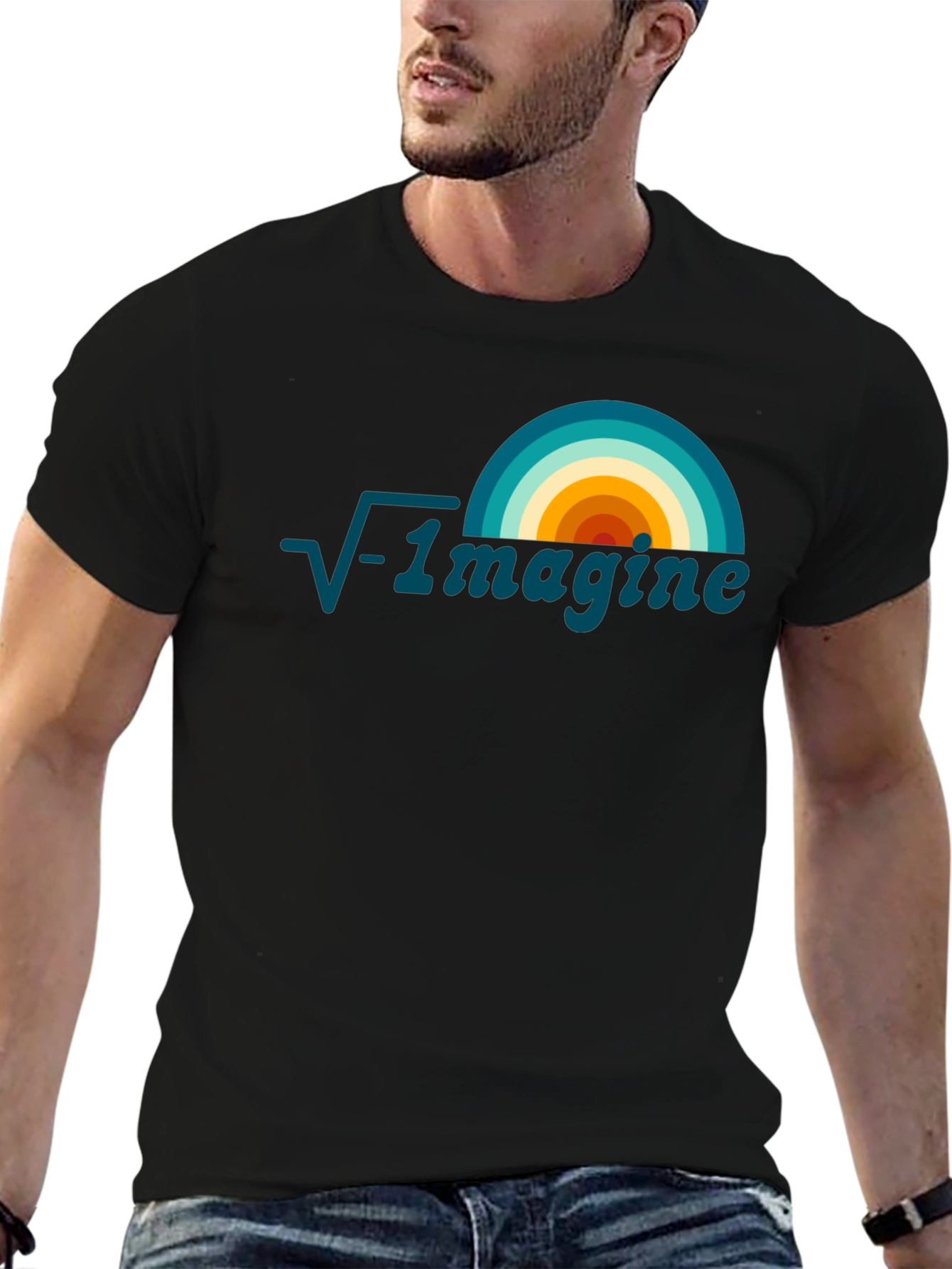 Black Imagine Math T-Shirt: Unique Graphic Tee for Thinkers view 6
