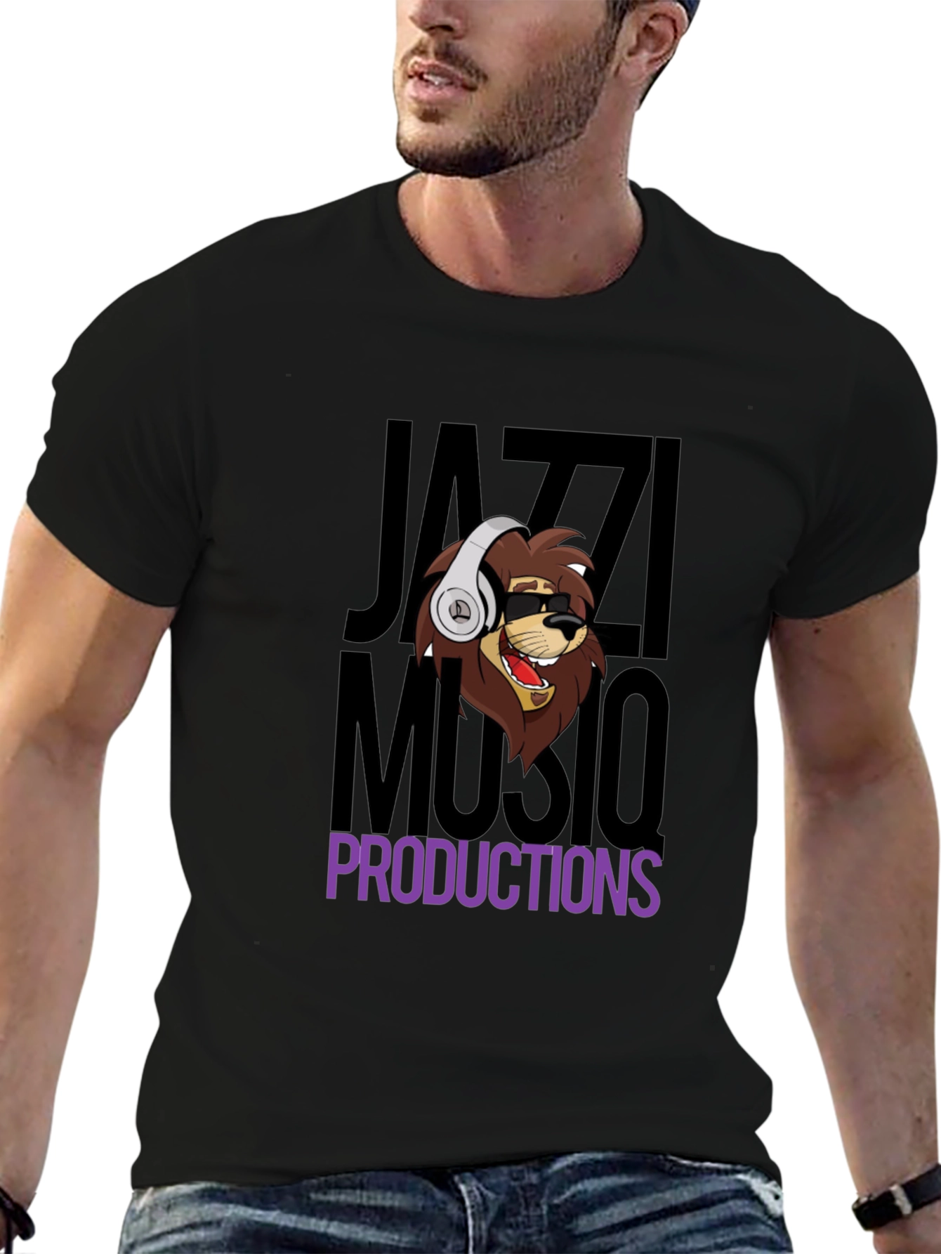 Black Jazz Music Productions Black T-Shirt view 6