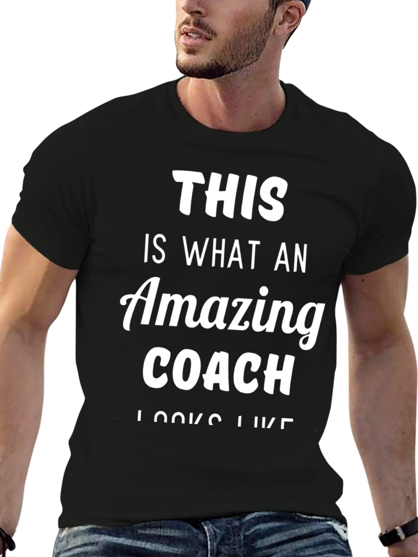 Black Amazing Coach T-Shirt - Gift for Coaches view 6