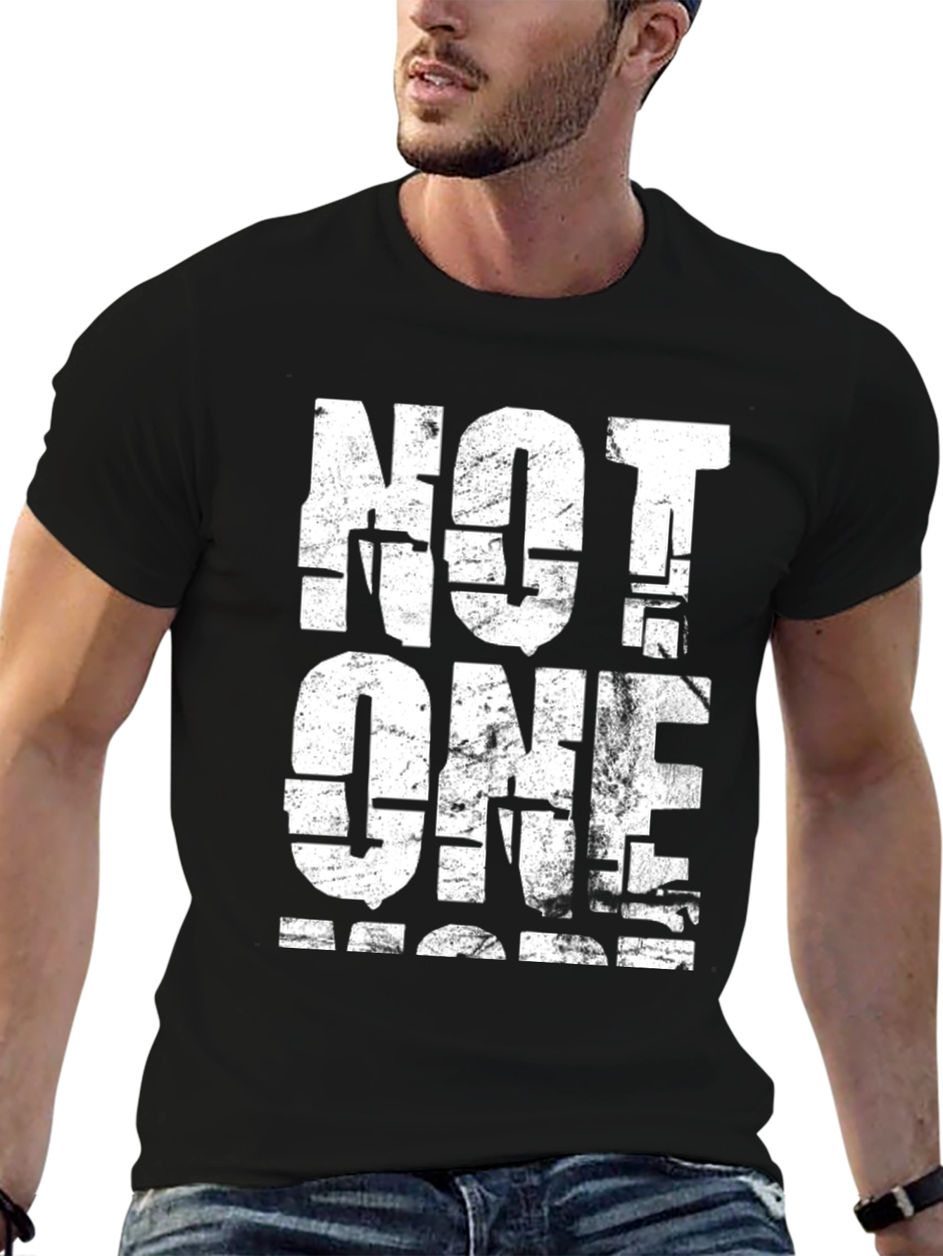Black Not One More Graphic Tee - Bold Statement T-Shirt view 6