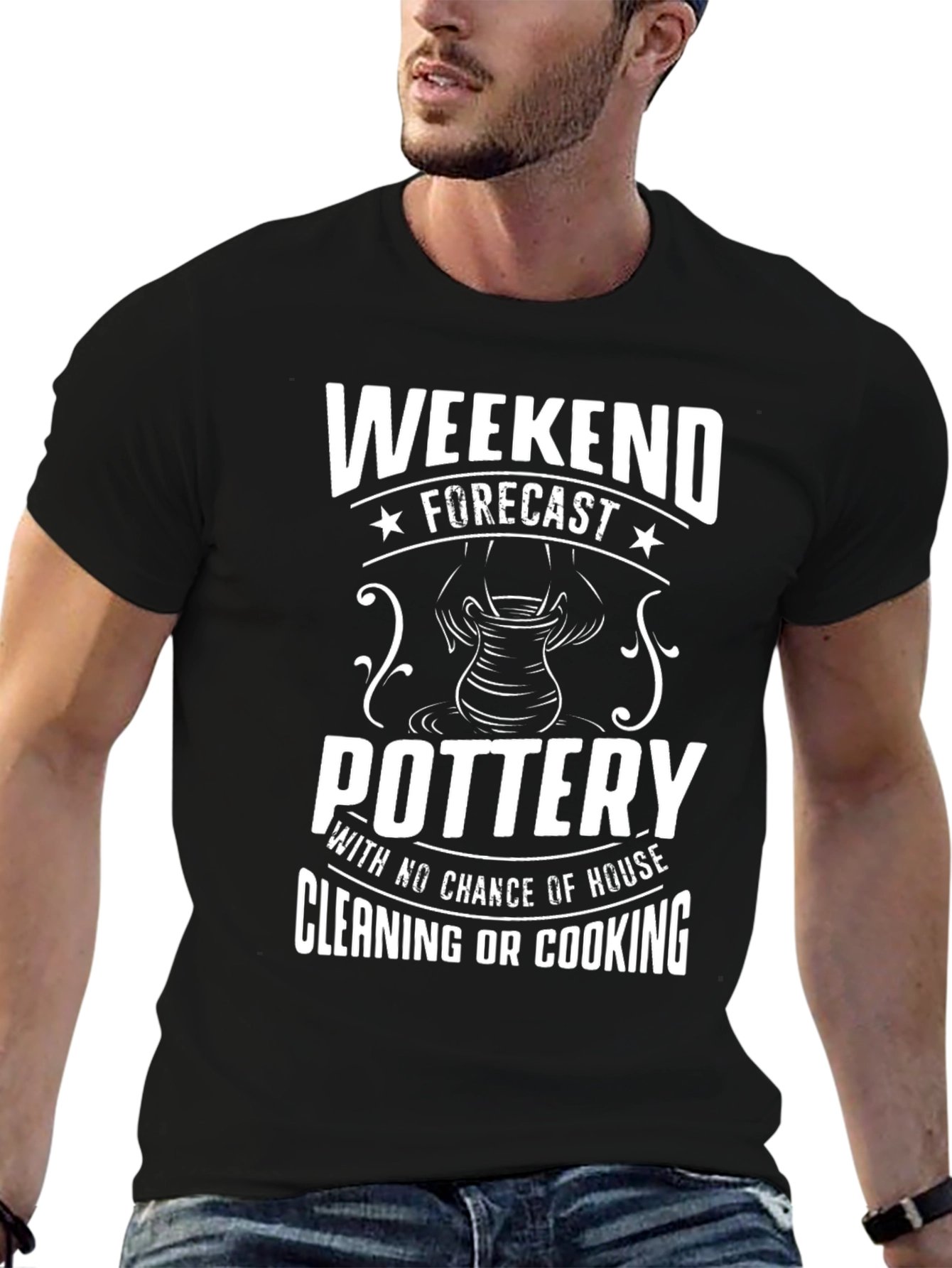 Black Weekend Pottery Forecast T-Shirt view 6
