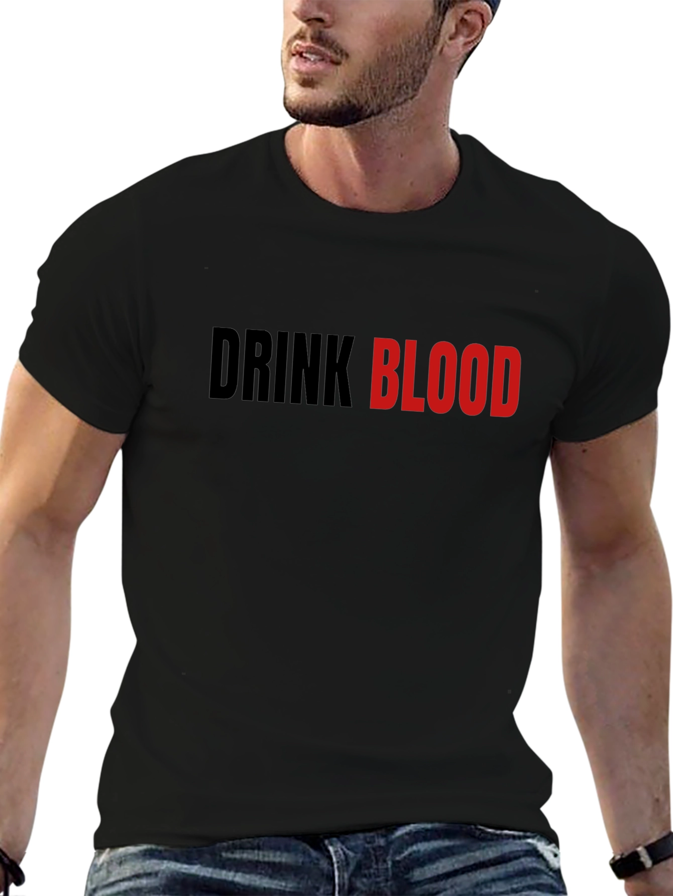 Black Drink Blood Graphic Tee - Edgy Vampire Style view 6