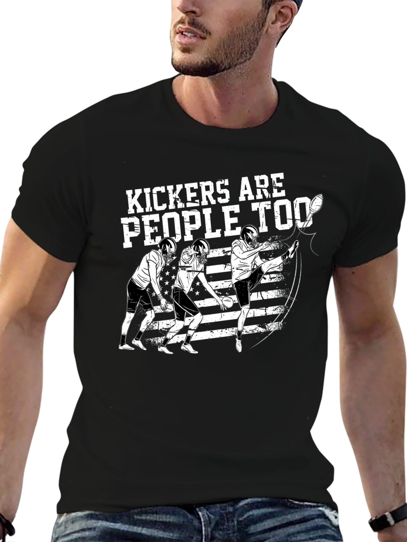 Black Kickers Are People Too Graphic Tee view 6