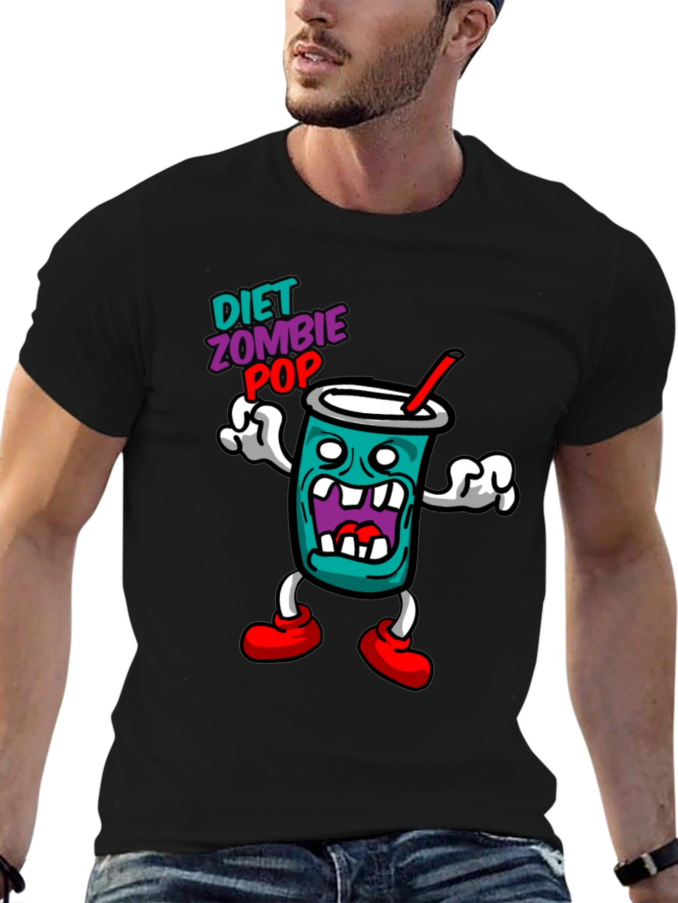 Black Diet Zombie Pop Black Graphic Tee view 6