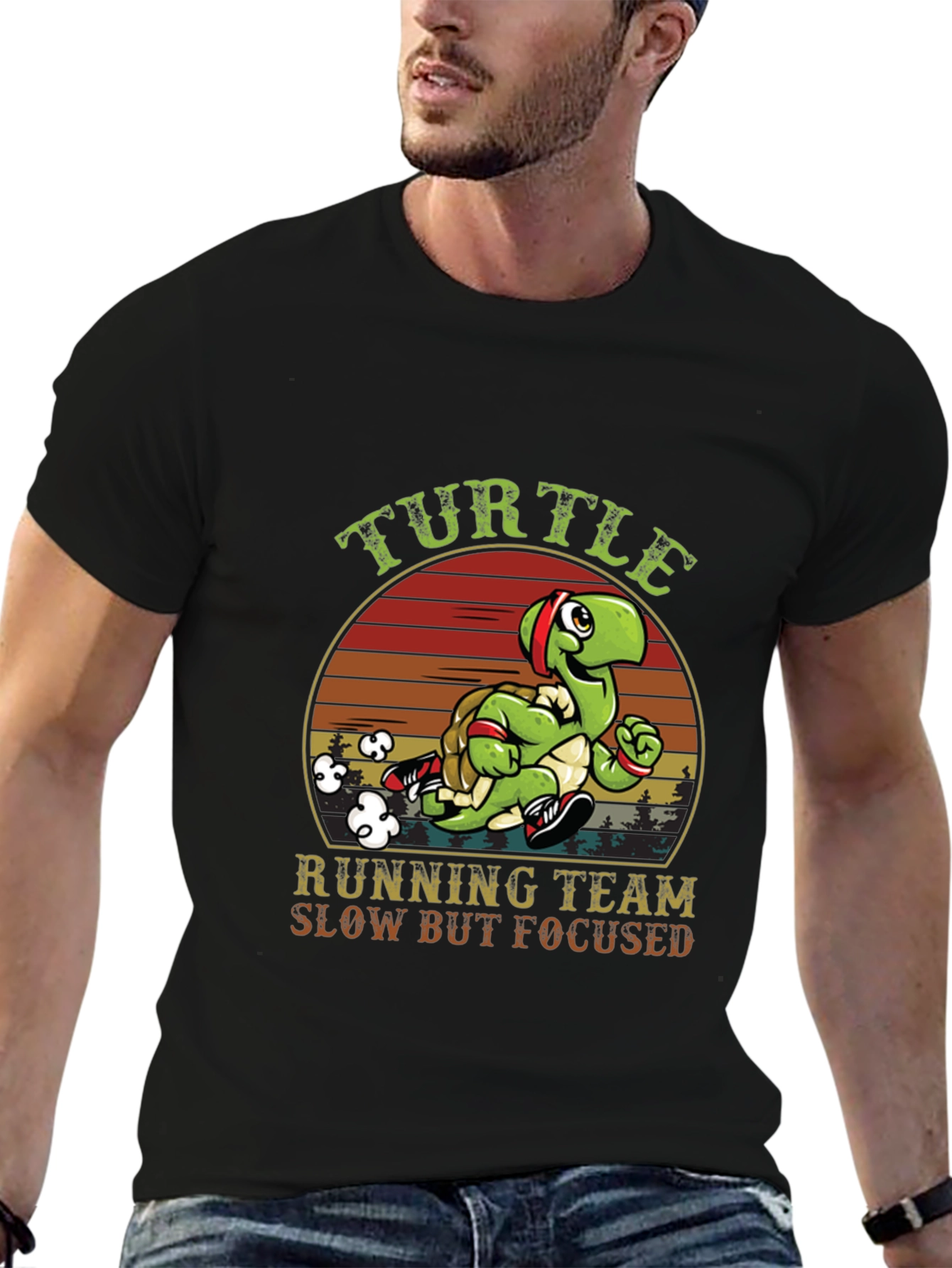 Black Turtle Running Team T-Shirt view 6