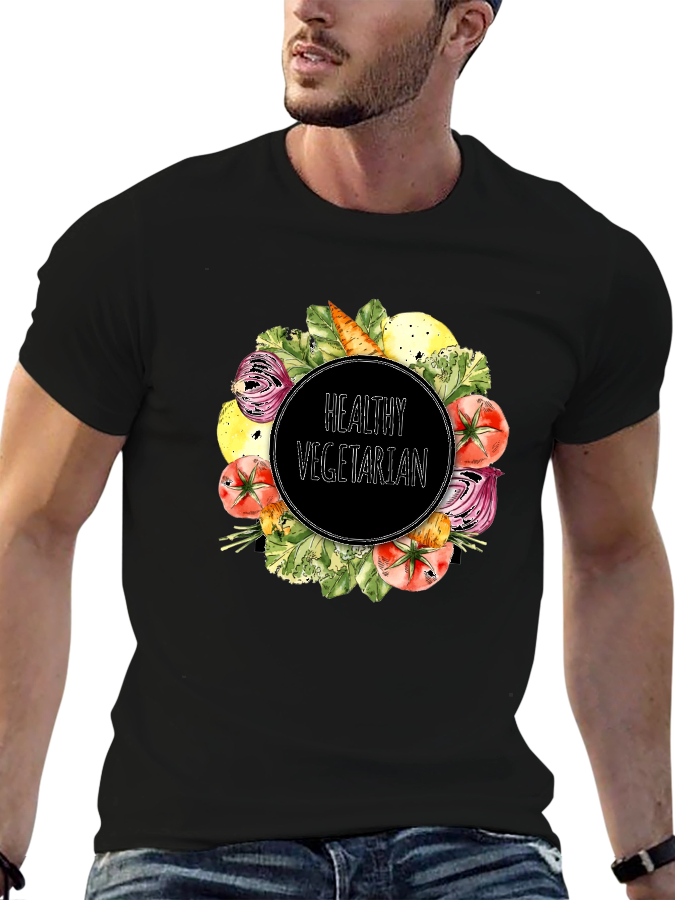 Healthy Vegetarian Graphic T-Shirt - 6