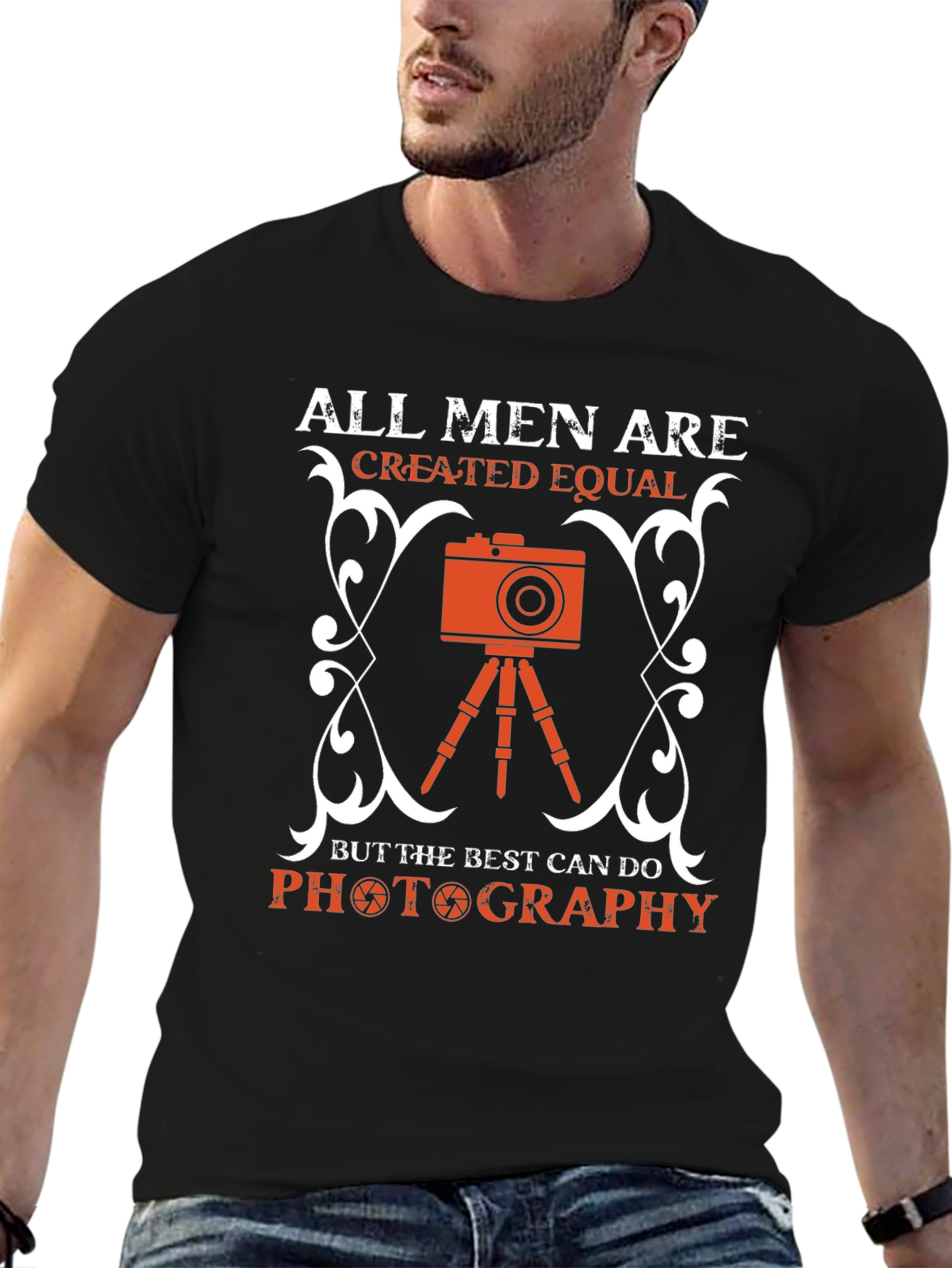 Black Photography Lover T-Shirt - All Men Created Equal view 6