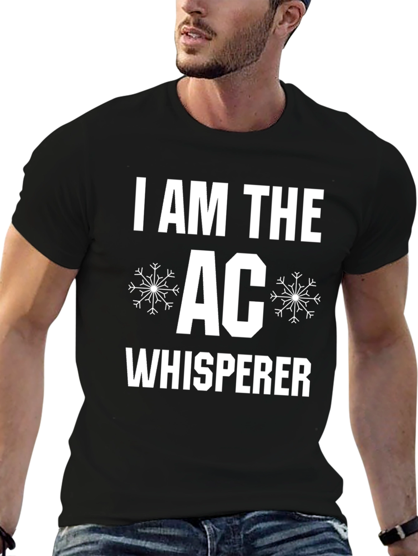 Black AC Whisperer Graphic T-Shirt - Black Cotton Blend view 6
