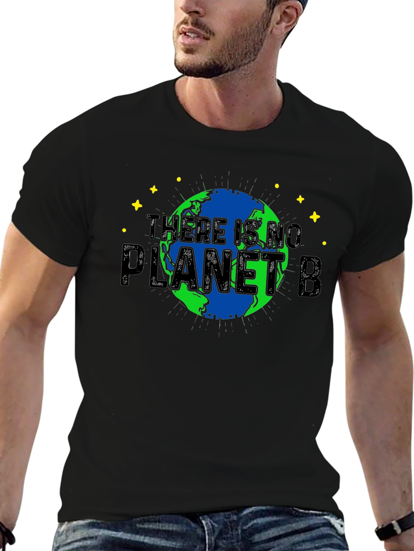 Black There Is No Planet B T-Shirt view 6