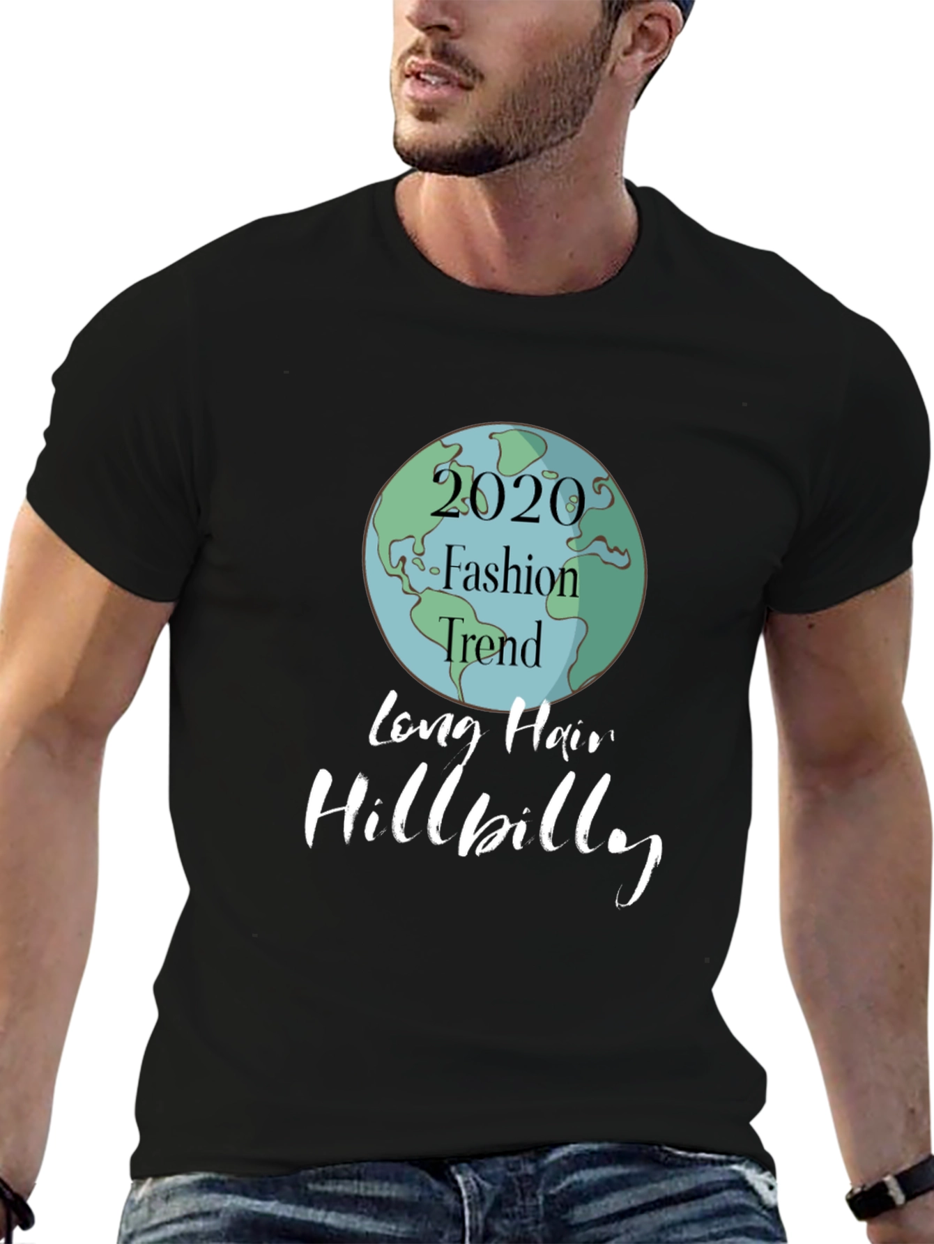 Black 2020 Fashion Trend Hillbilly Graphic Tee view 6