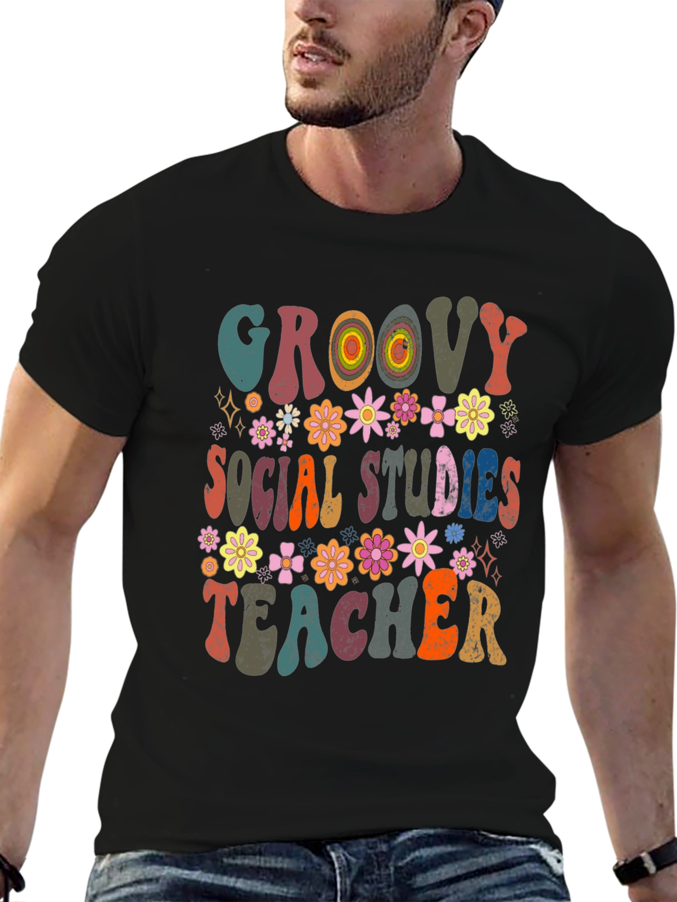 Groovy Social Studies Teacher T-Shirt - 6
