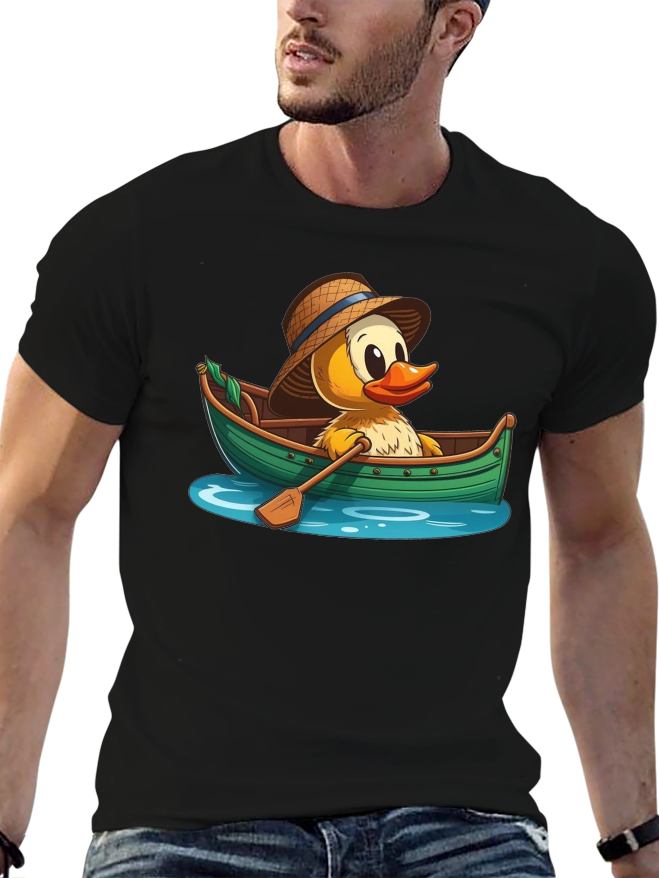 Black Duck in Boat Graphic T-Shirt view 6