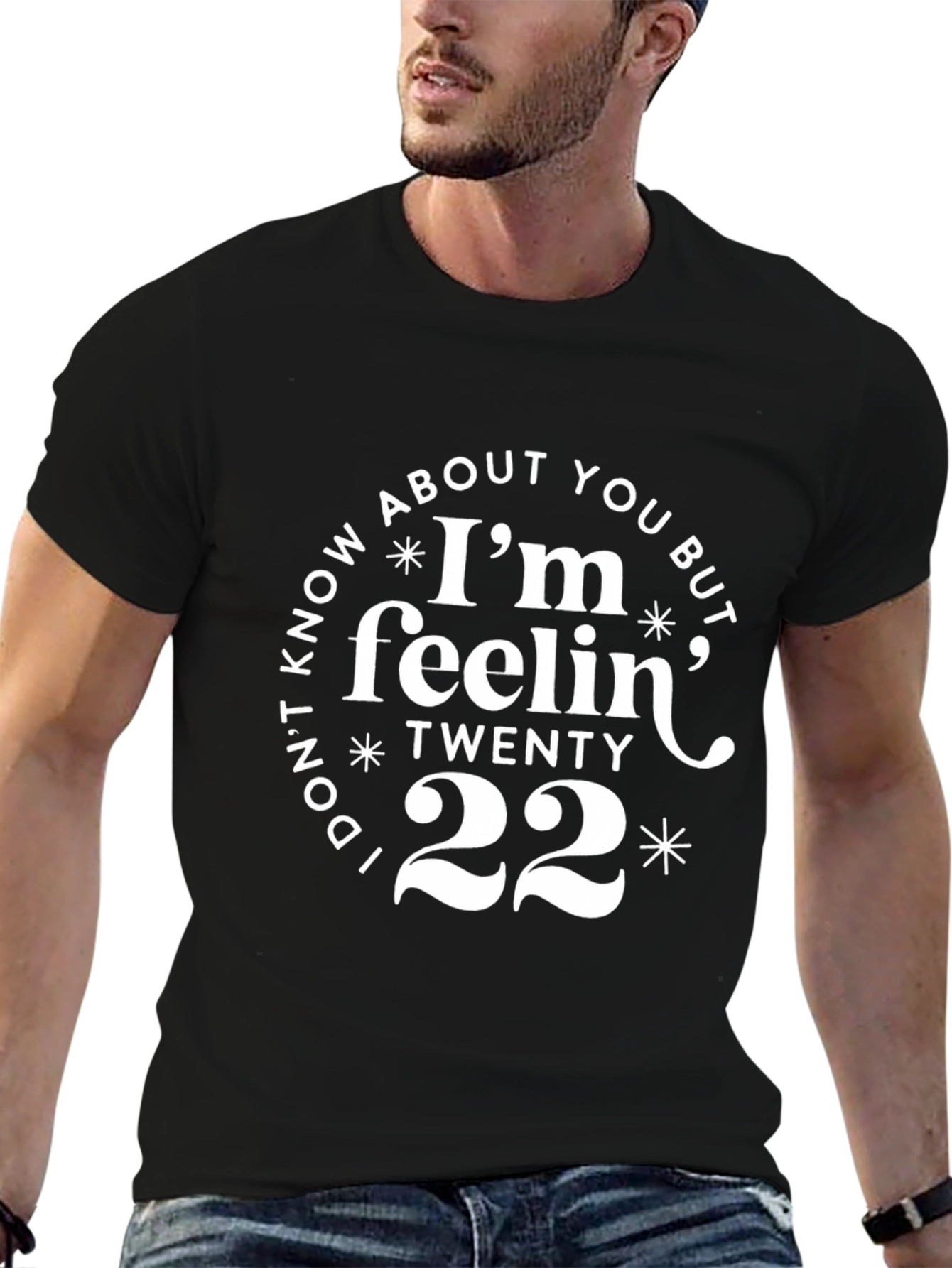 Black Feelin' Twenty 22 Black Graphic Tee view 6