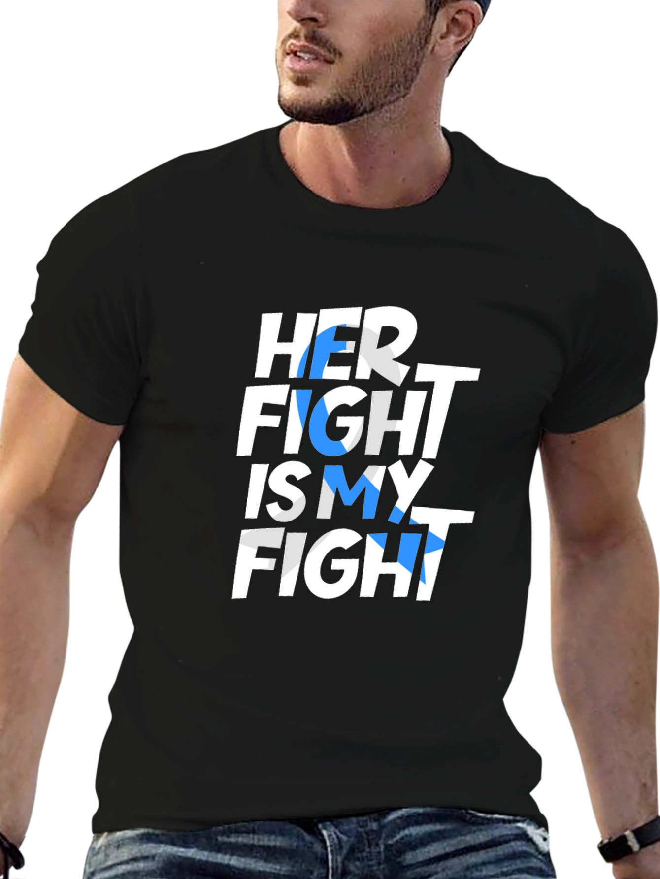 Black Her Fight is My Fight T-Shirt view 6