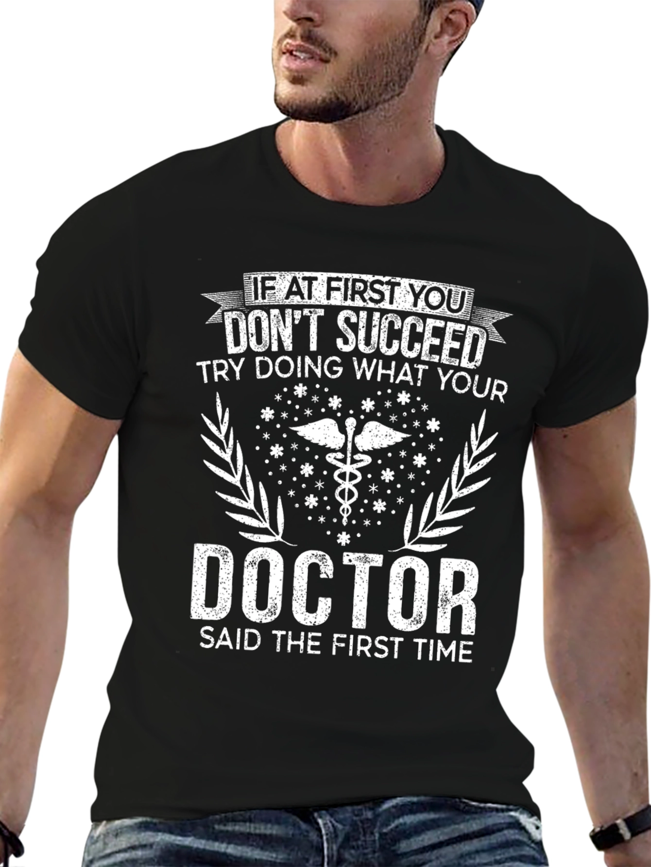 Black Doctor's Orders T-Shirt - Funny Medical Advice Tee view 6