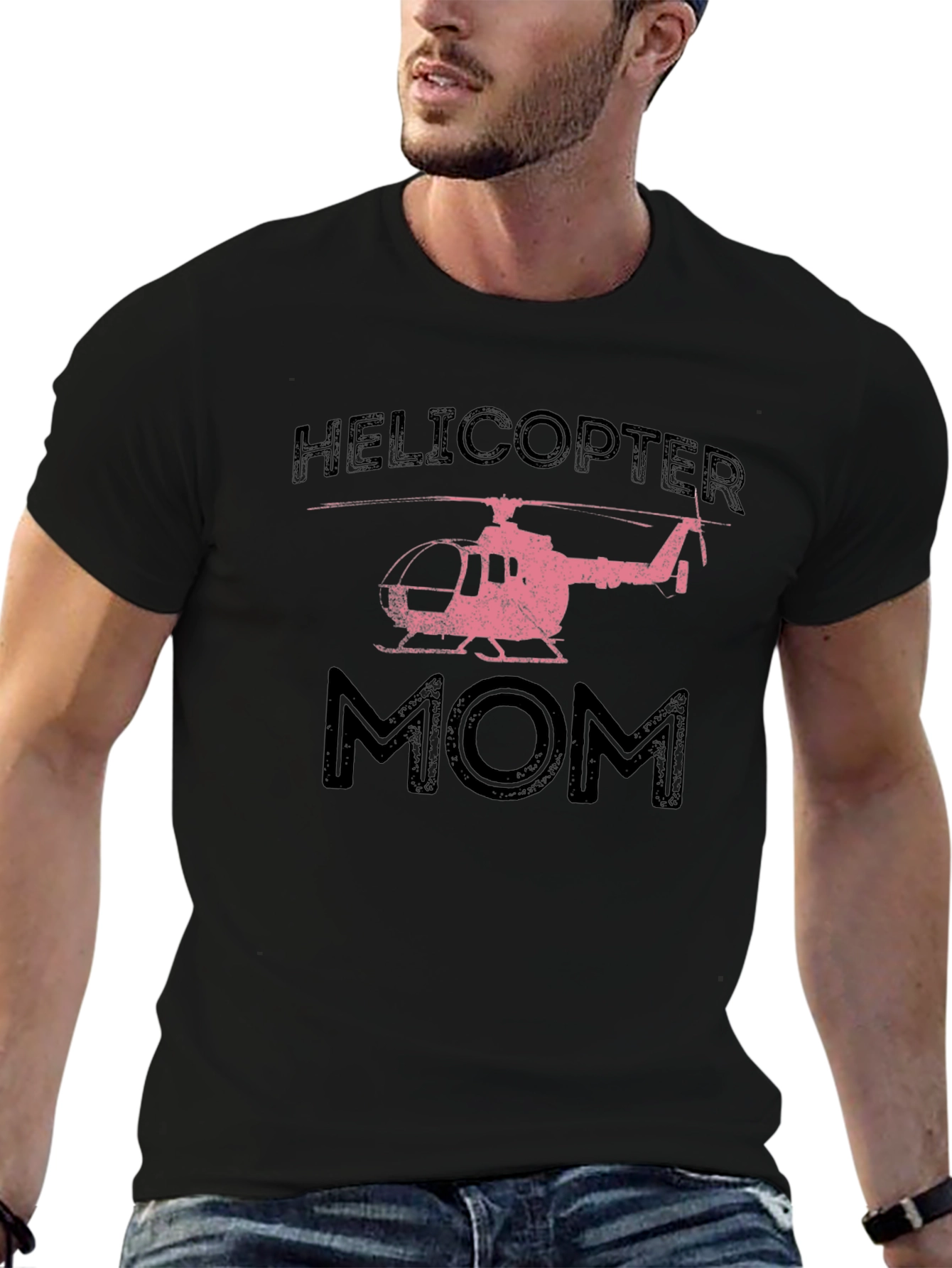 Black Helicopter Mom T-Shirt - Trendy Graphic Tee view 6