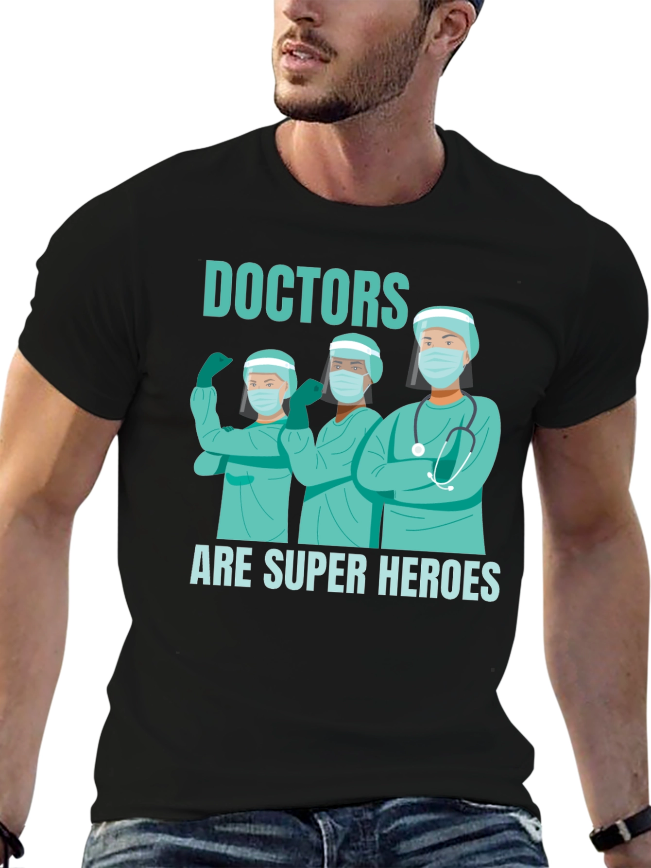 Black Doctors Are Super Heroes T-Shirt view 6