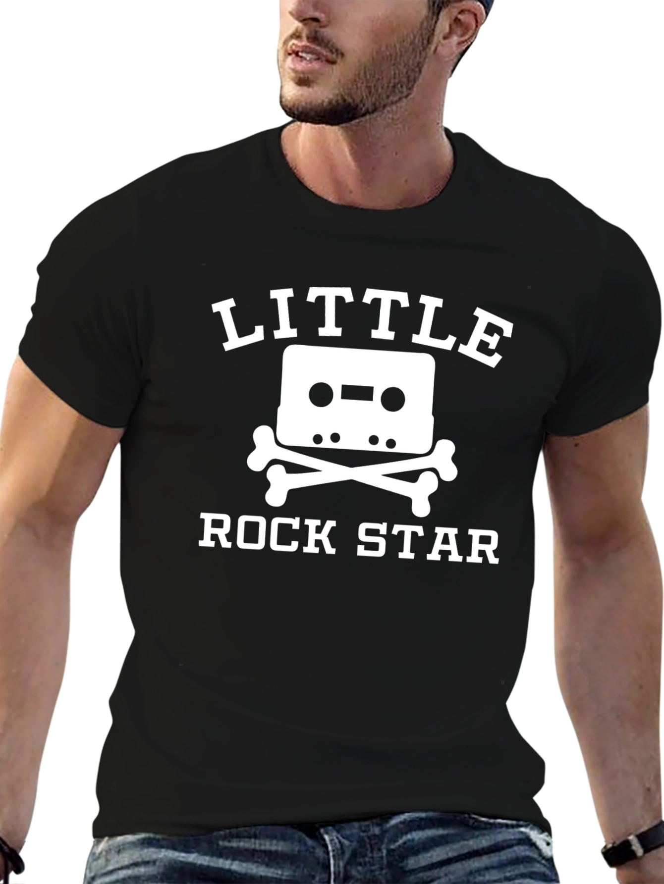 Black Little Rock Star Graphic Tee - Black view 6