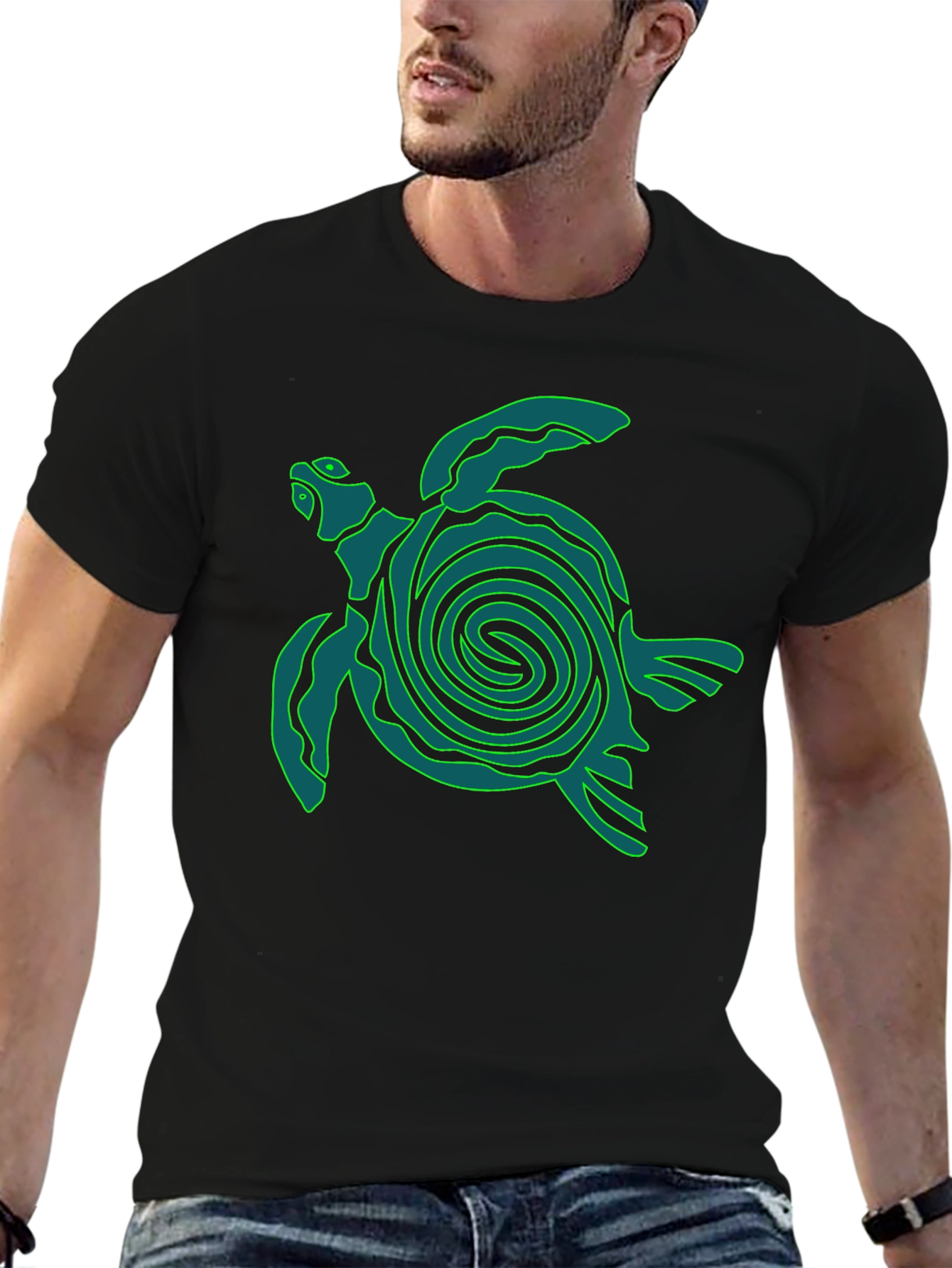 Black Turtle Graphic Tee - Black T-Shirt view 6